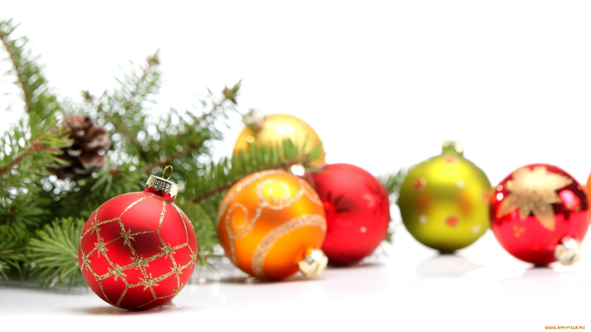 праздничные, шарики, боке