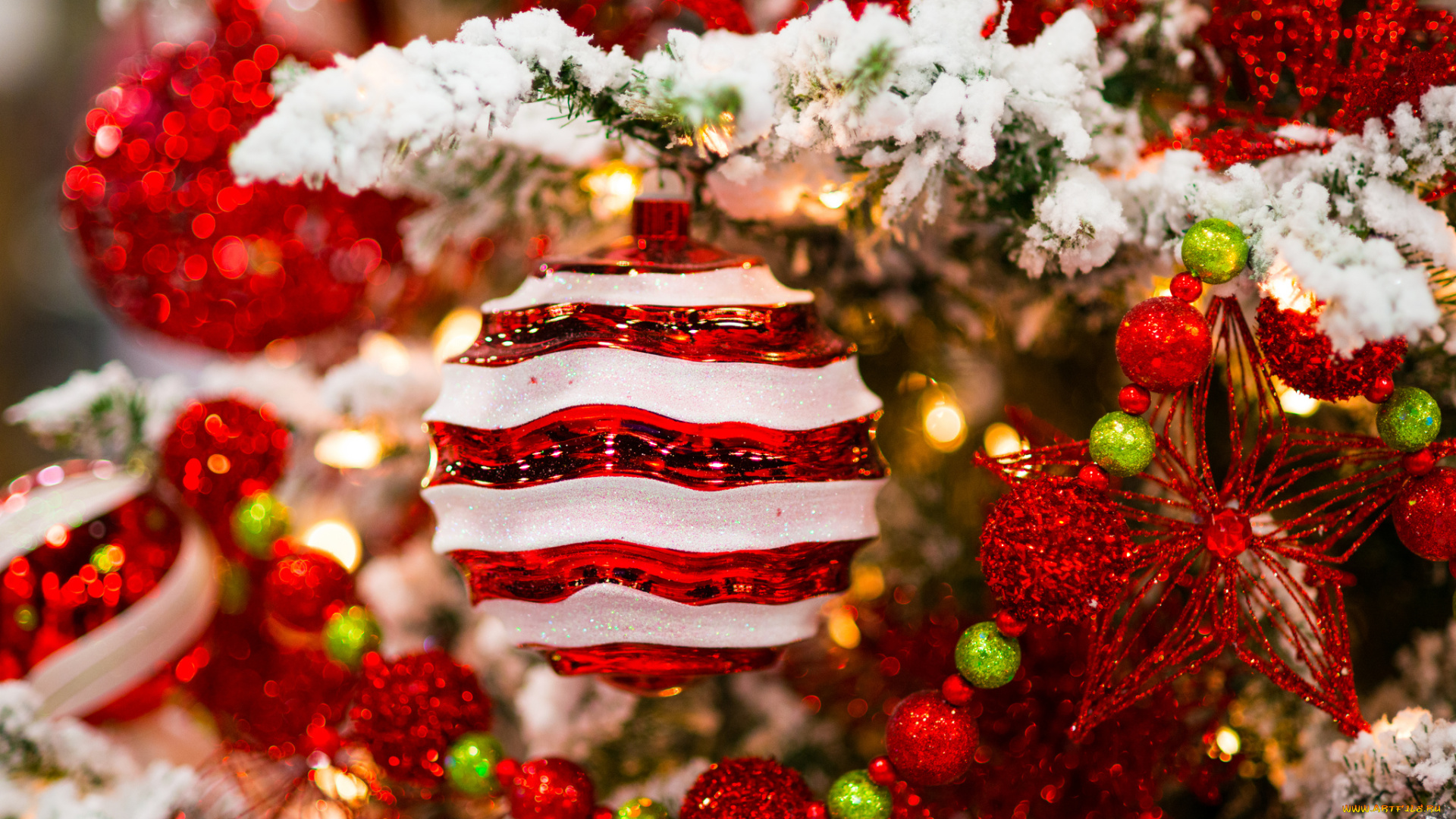 праздничные, украшения, игрушки, снежинка, бусы