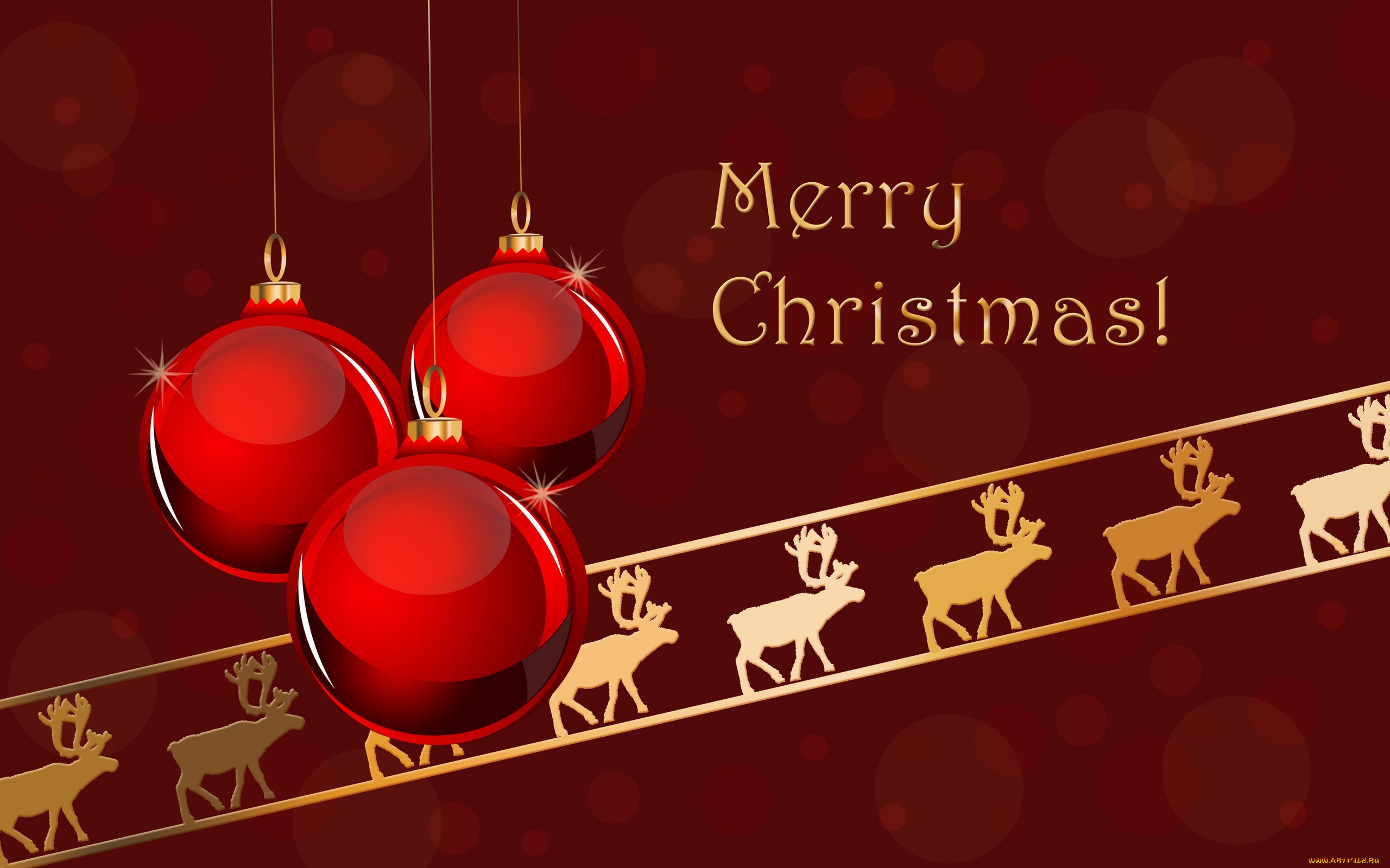 праздничные, векторная, графика, , новый, год, олени, шары