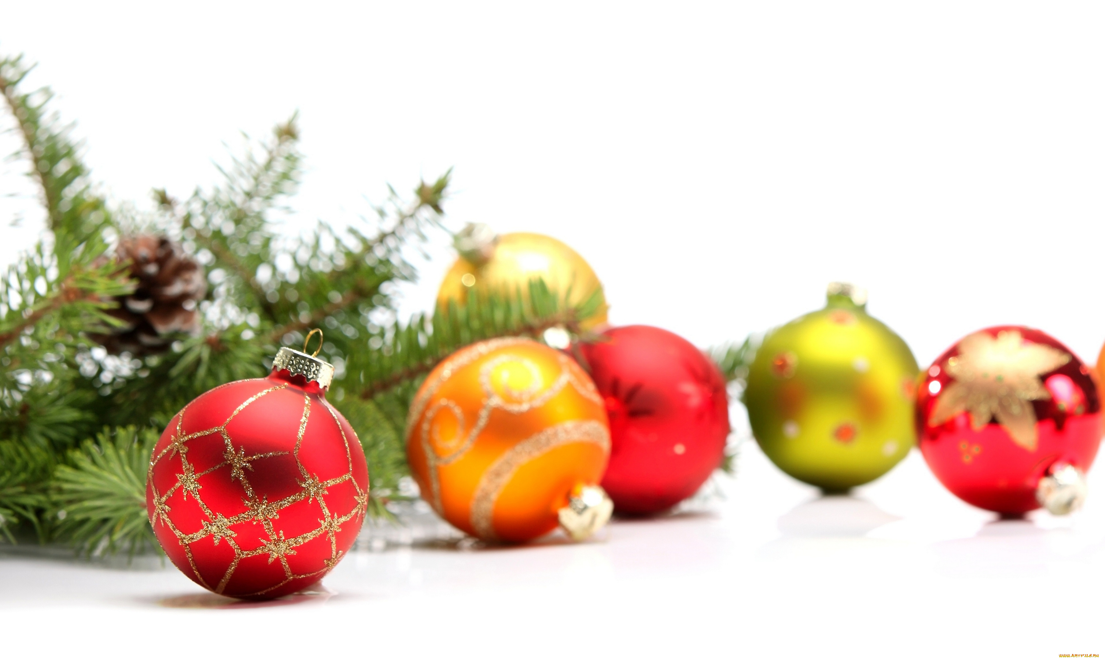 праздничные, шарики, боке