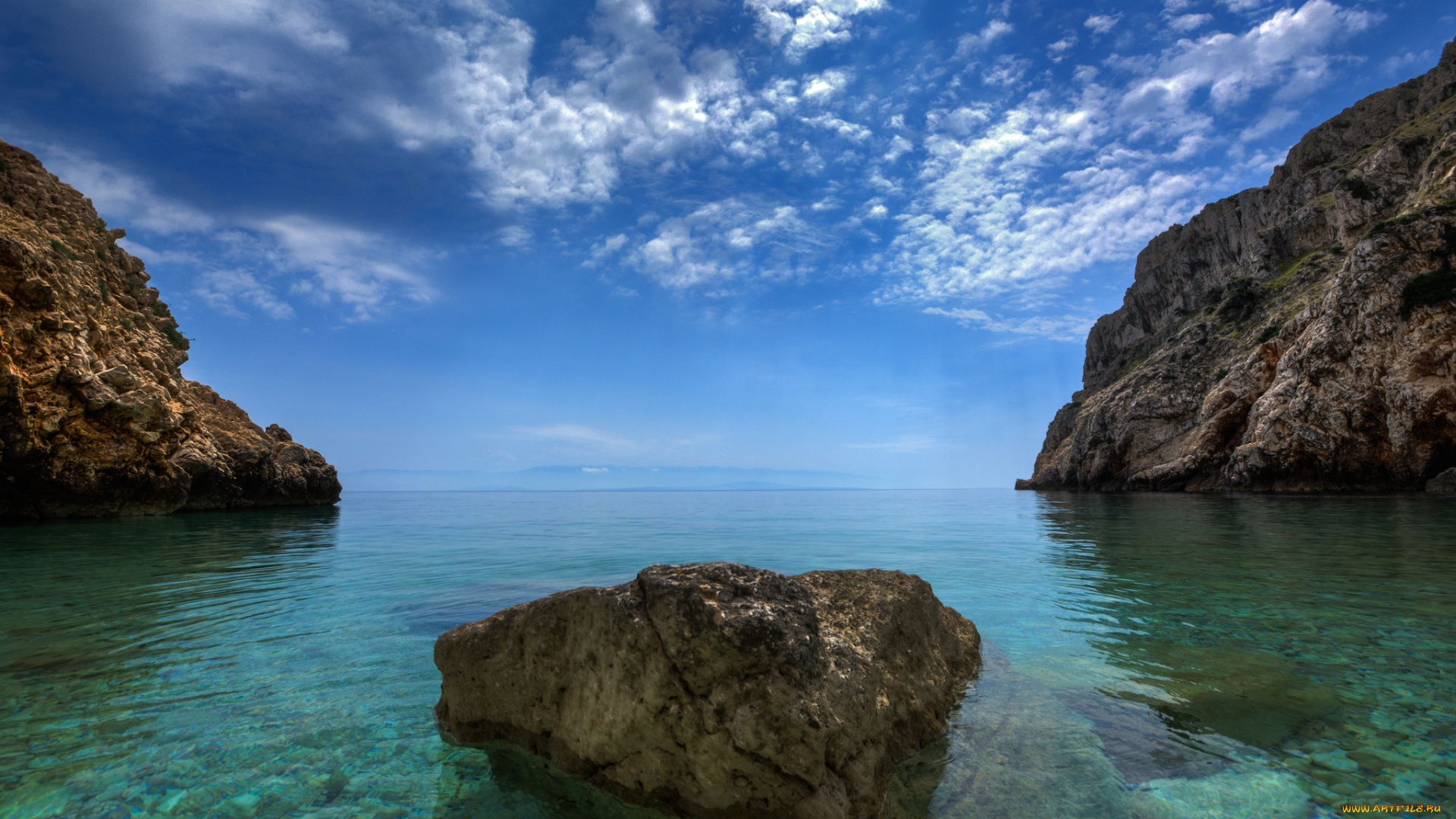 природа, побережье, скалы, бухта, океан