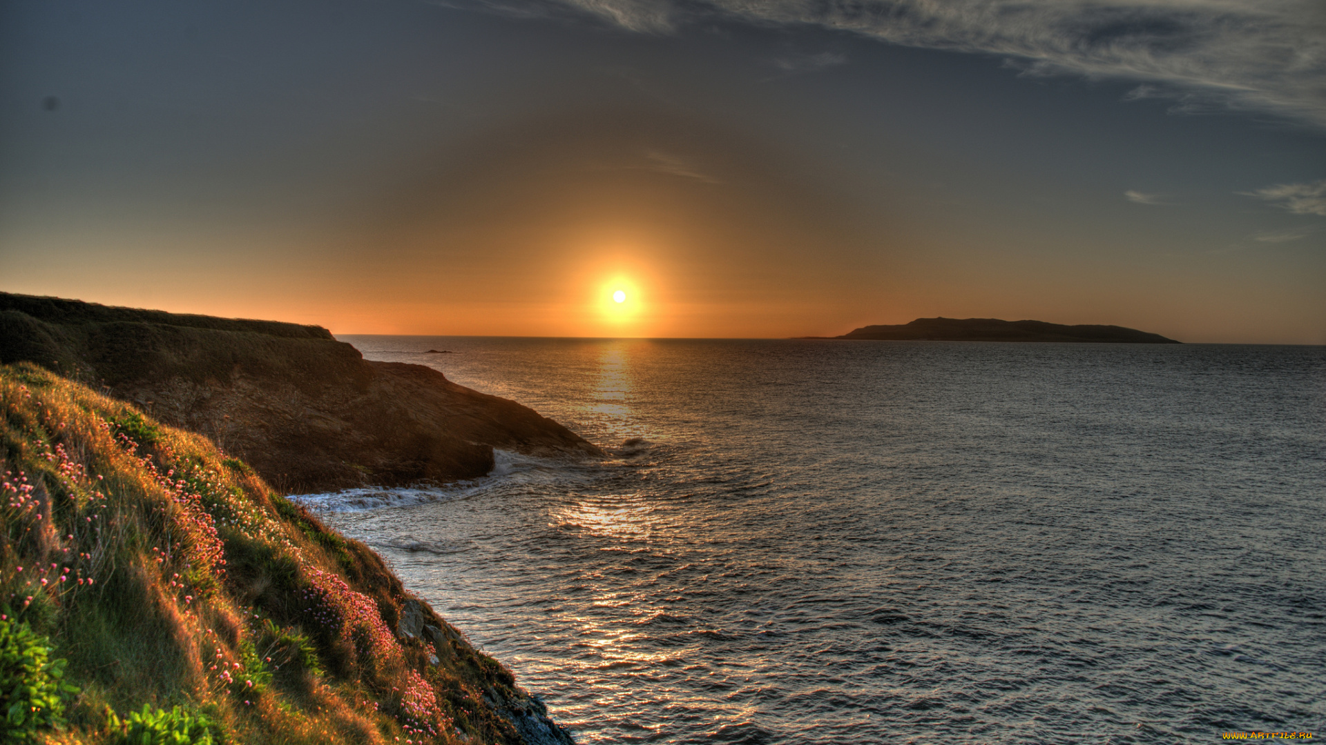 природа, восходы, закаты, солнце, поберезье, океан