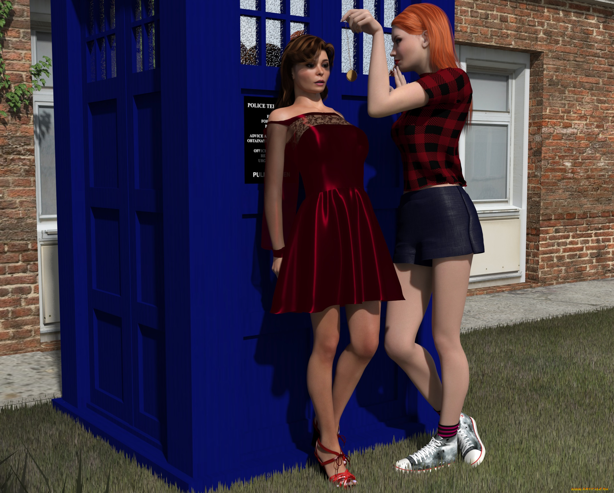 3д, графика, люди, , people, разговор, фон, взгляд, девушки