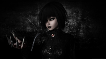 Картинка 3д+графика люди+ people девушка взгляд фон