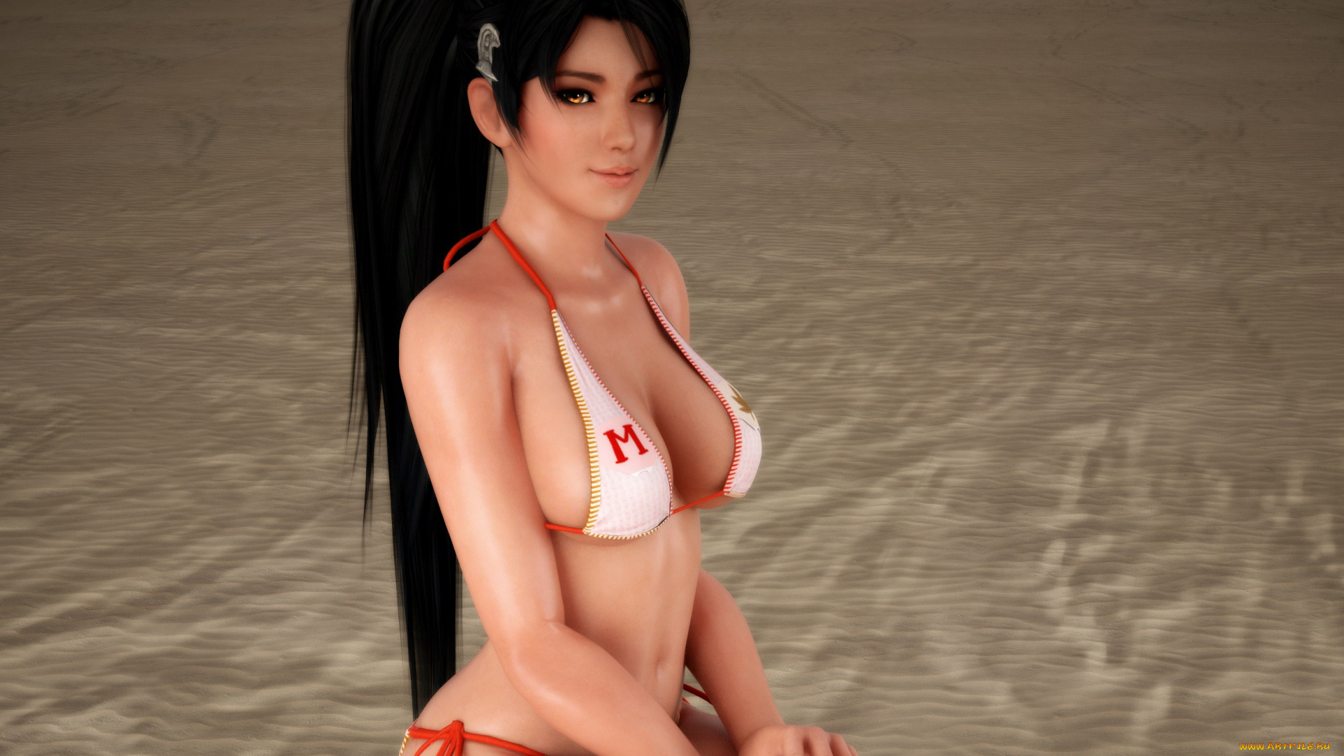 3д, графика, аниме, , anime, фон, девушка, взгляд