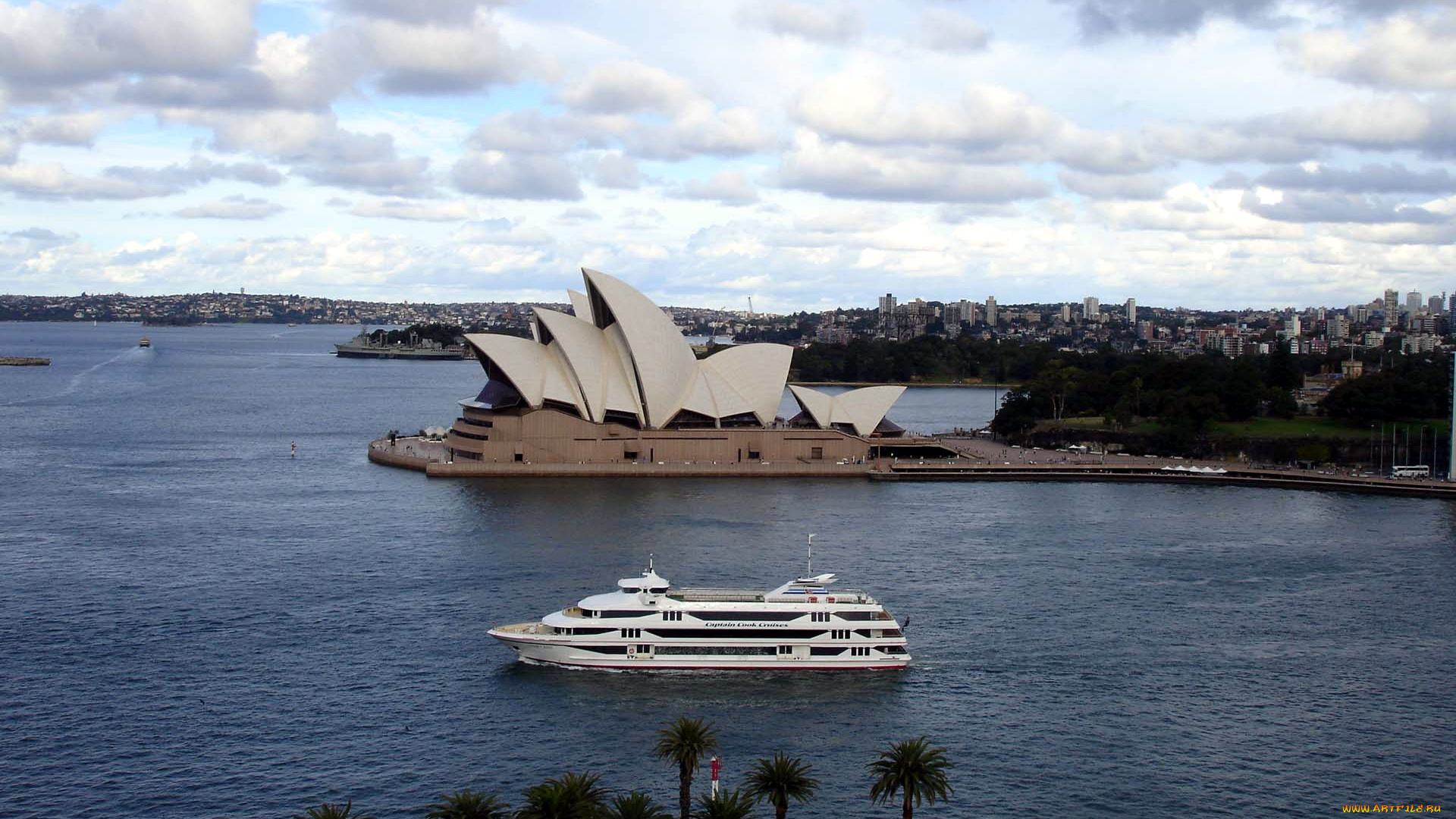 города, сидней, , австралия, опера, теплоход