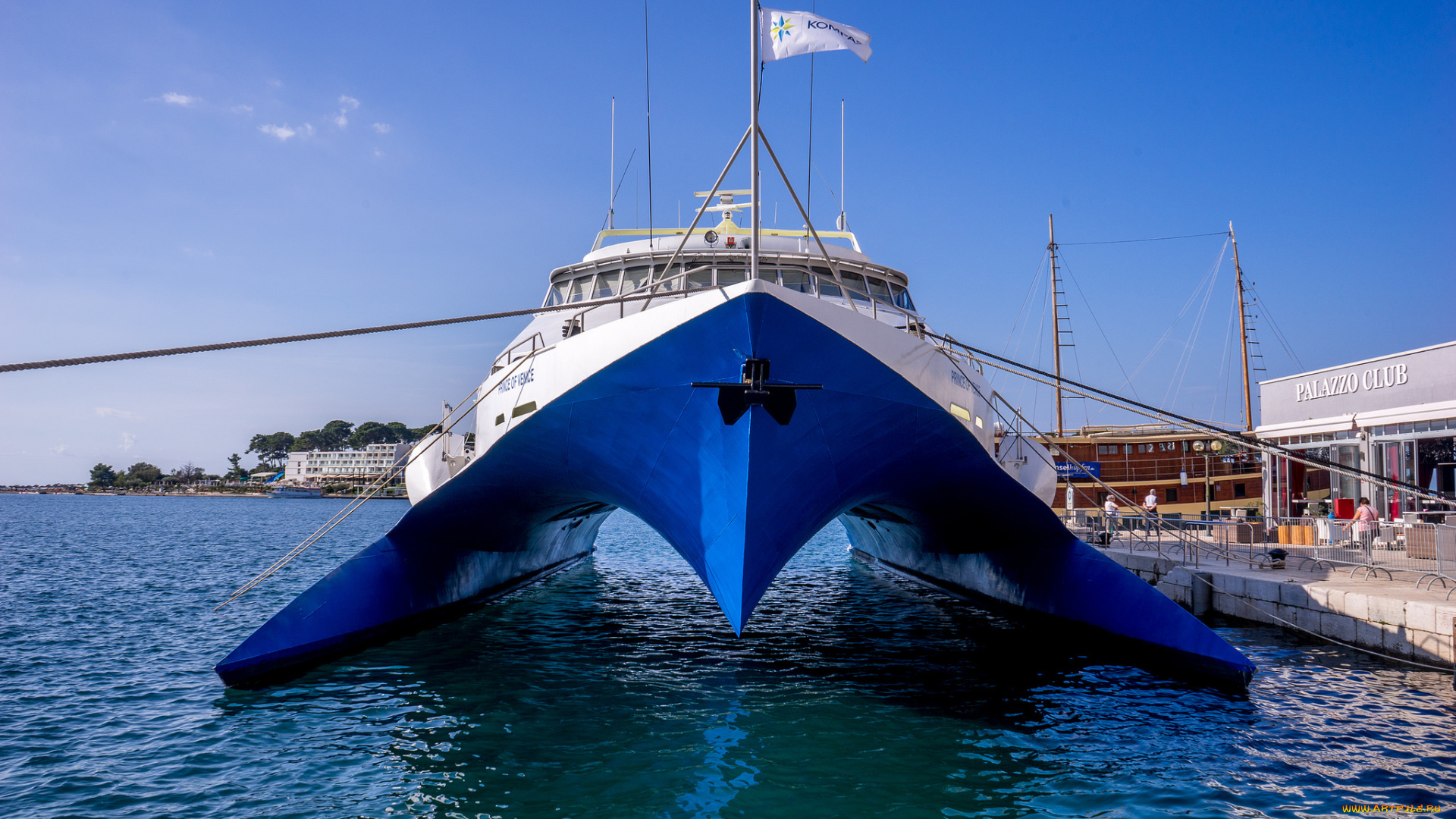 корабли, катамараны, и, тримараны, катамаран