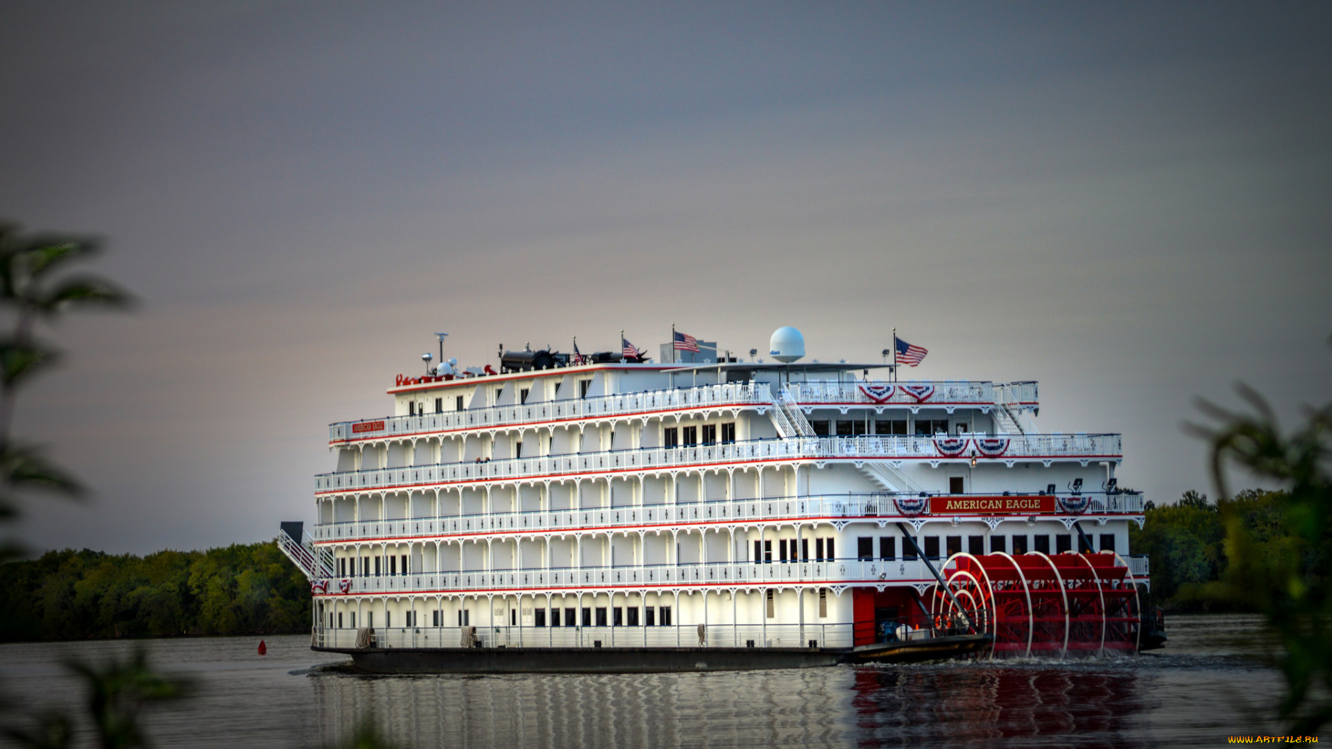 корабли, пароходы, колесный, пароход