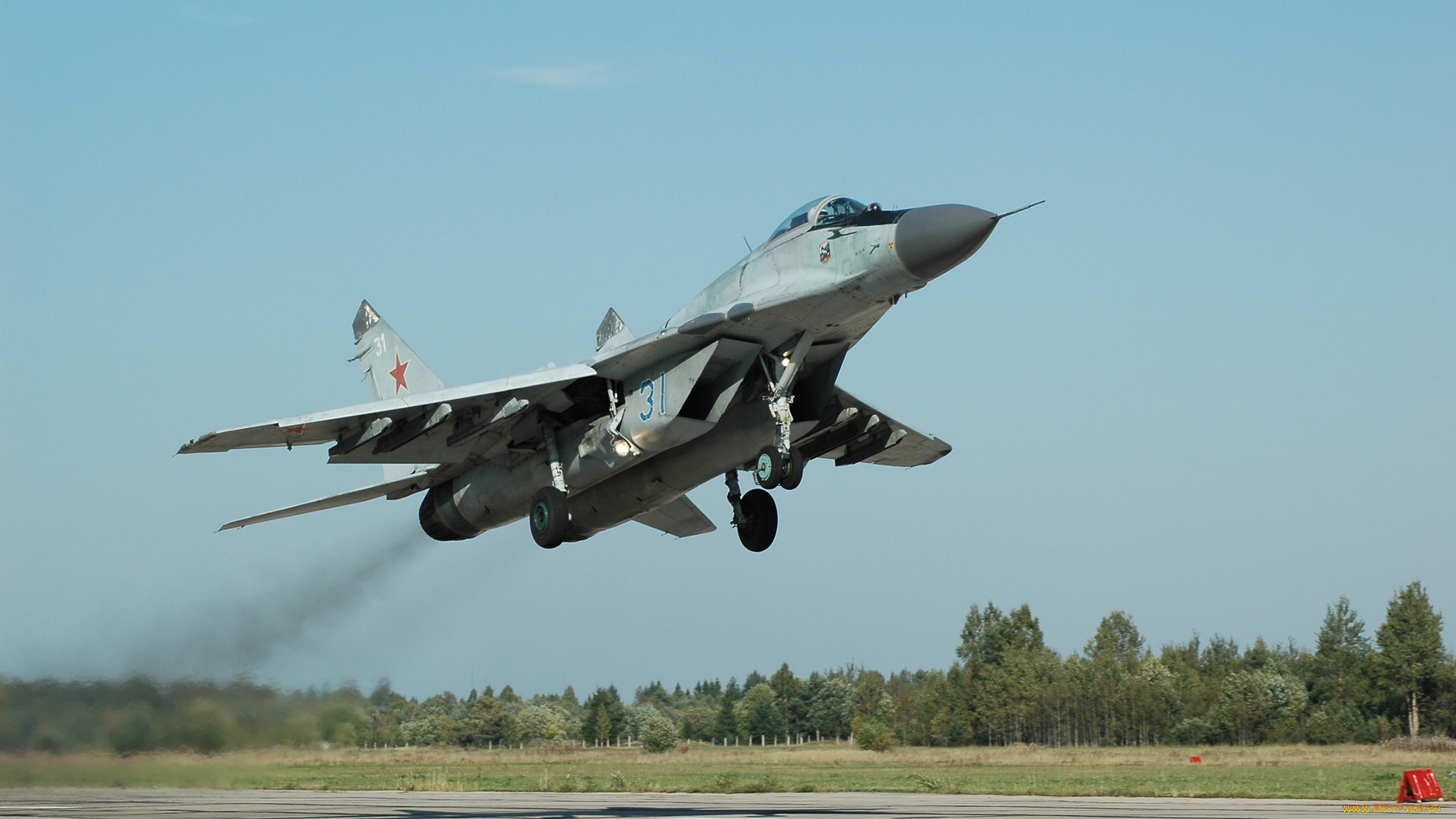 миг-, 29, авиация, боевые, самолёты, миг-, 29, взлёт, истребитель, самолёт