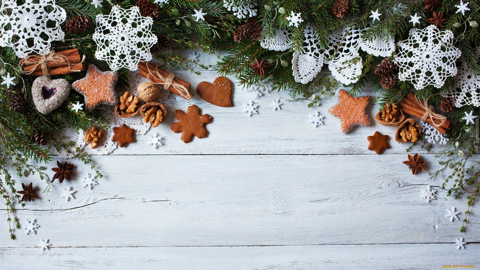 праздничные, угощения, новый, год, фон, праздник