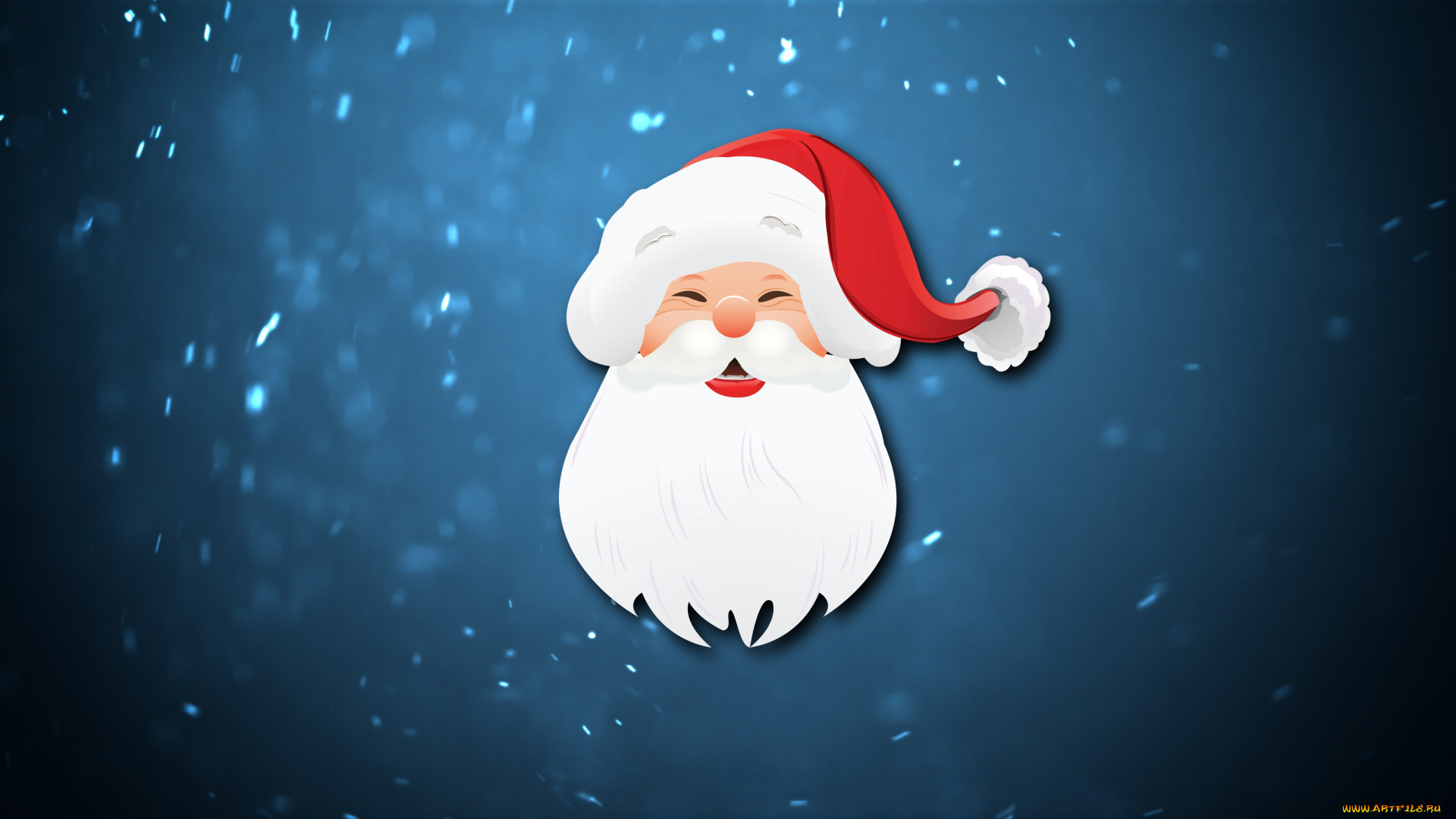 праздничные, векторная, графика, , новый, год, санта, снежинки, клаус, минимализм, санта-клаус, лицо, снег, праздник, новый, год, рождество