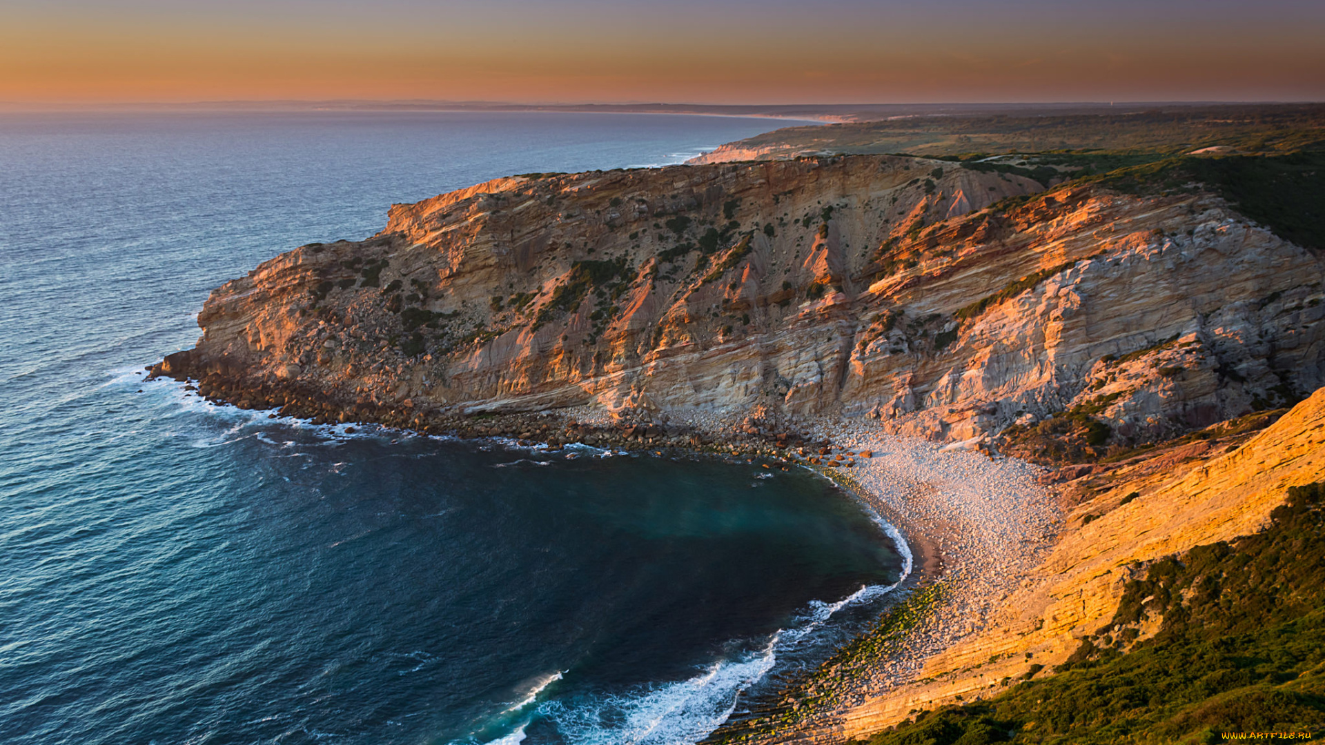 природа, побережье, простор