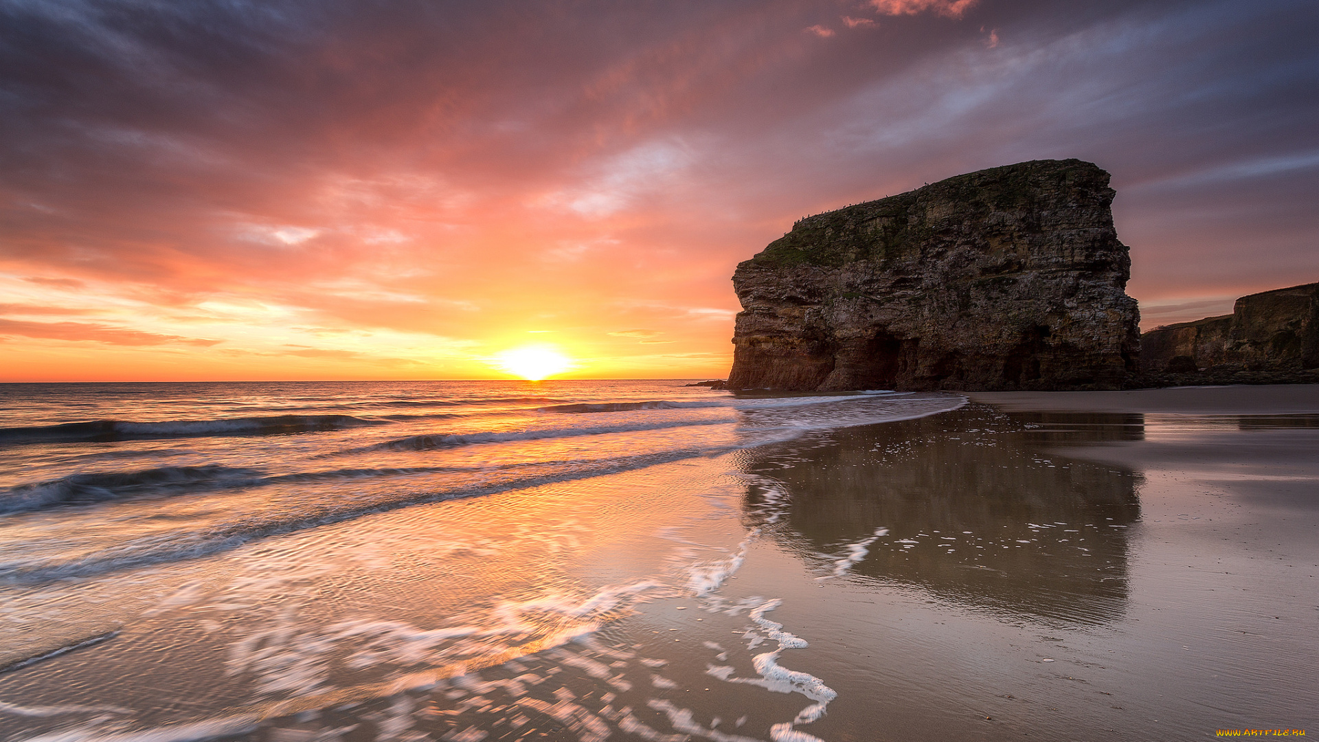 природа, побережье, простор