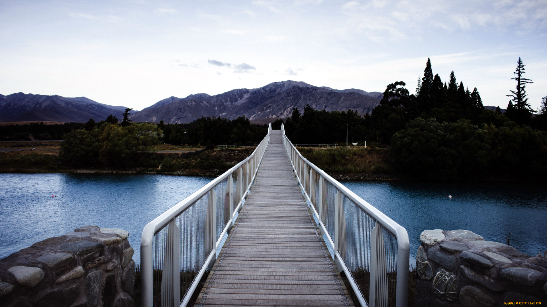 природа, реки, озера, мост, горы, река