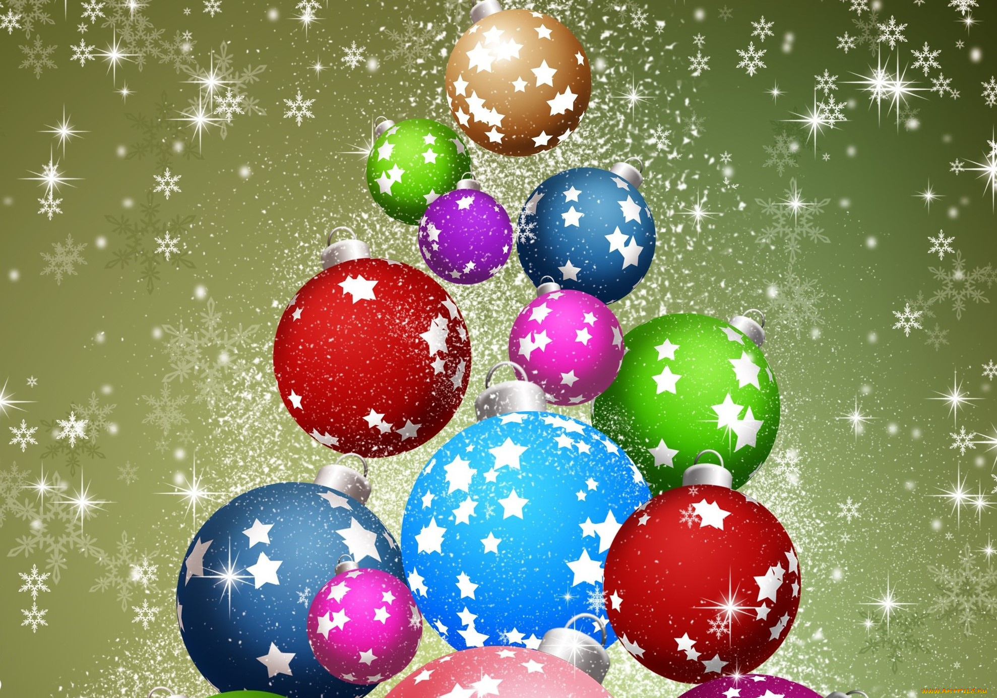 праздничные, 3д, графика, , новый, год, графика, новый, год, шары