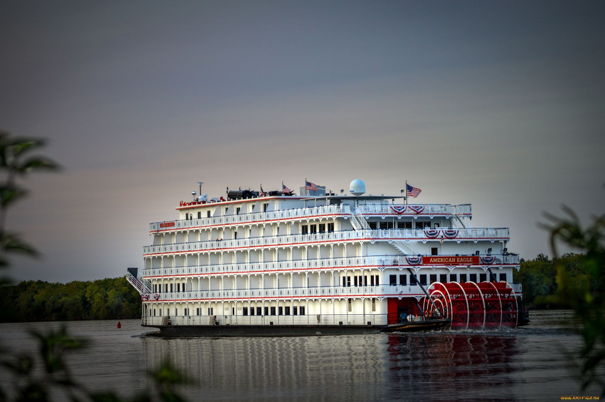 корабли, пароходы, колесный, пароход