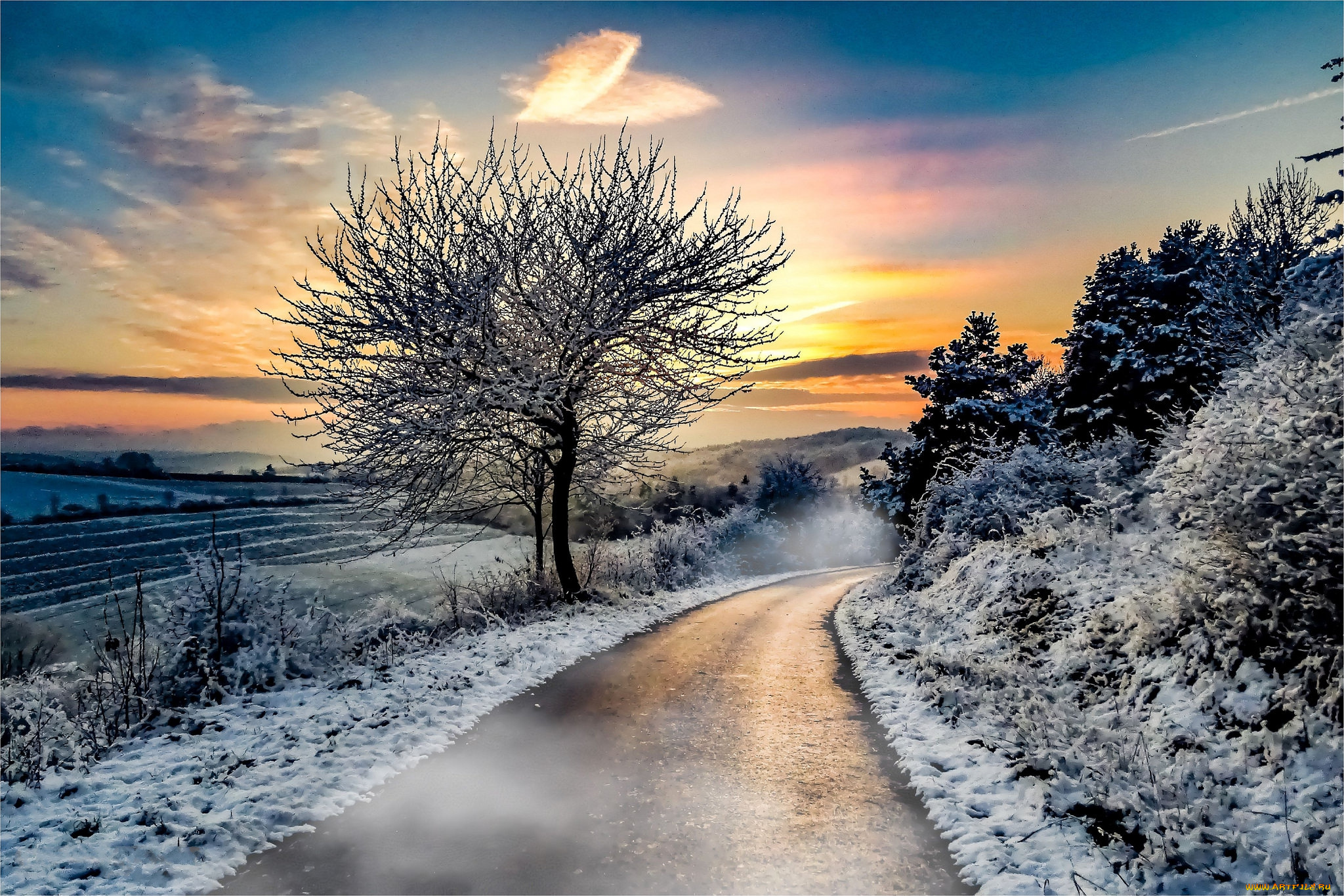 природа, дороги, простор