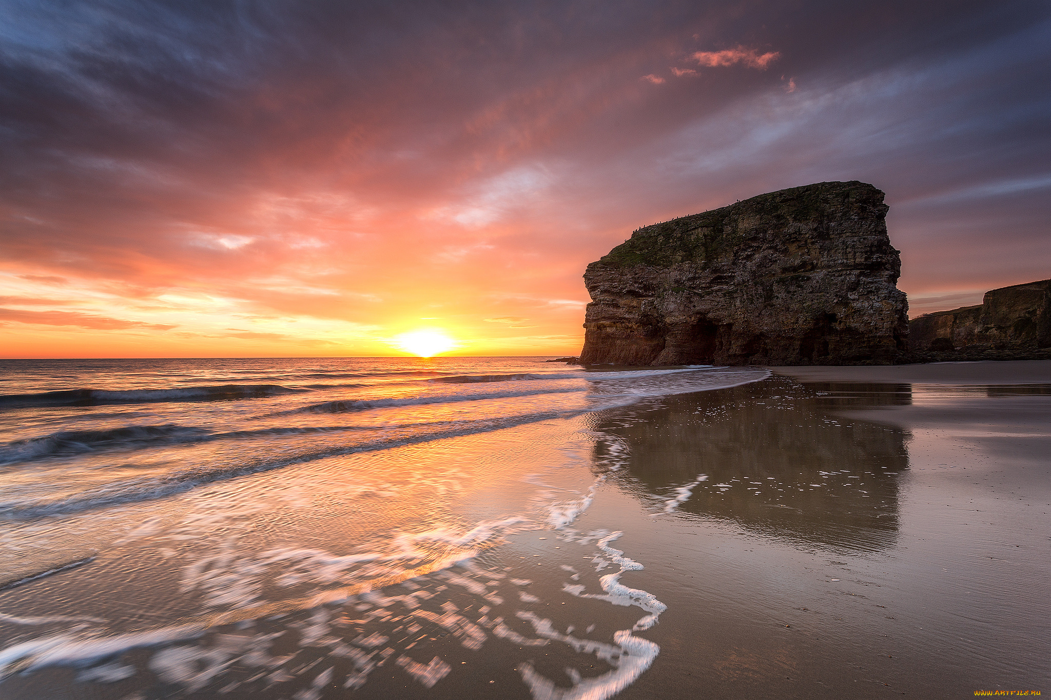 природа, побережье, простор