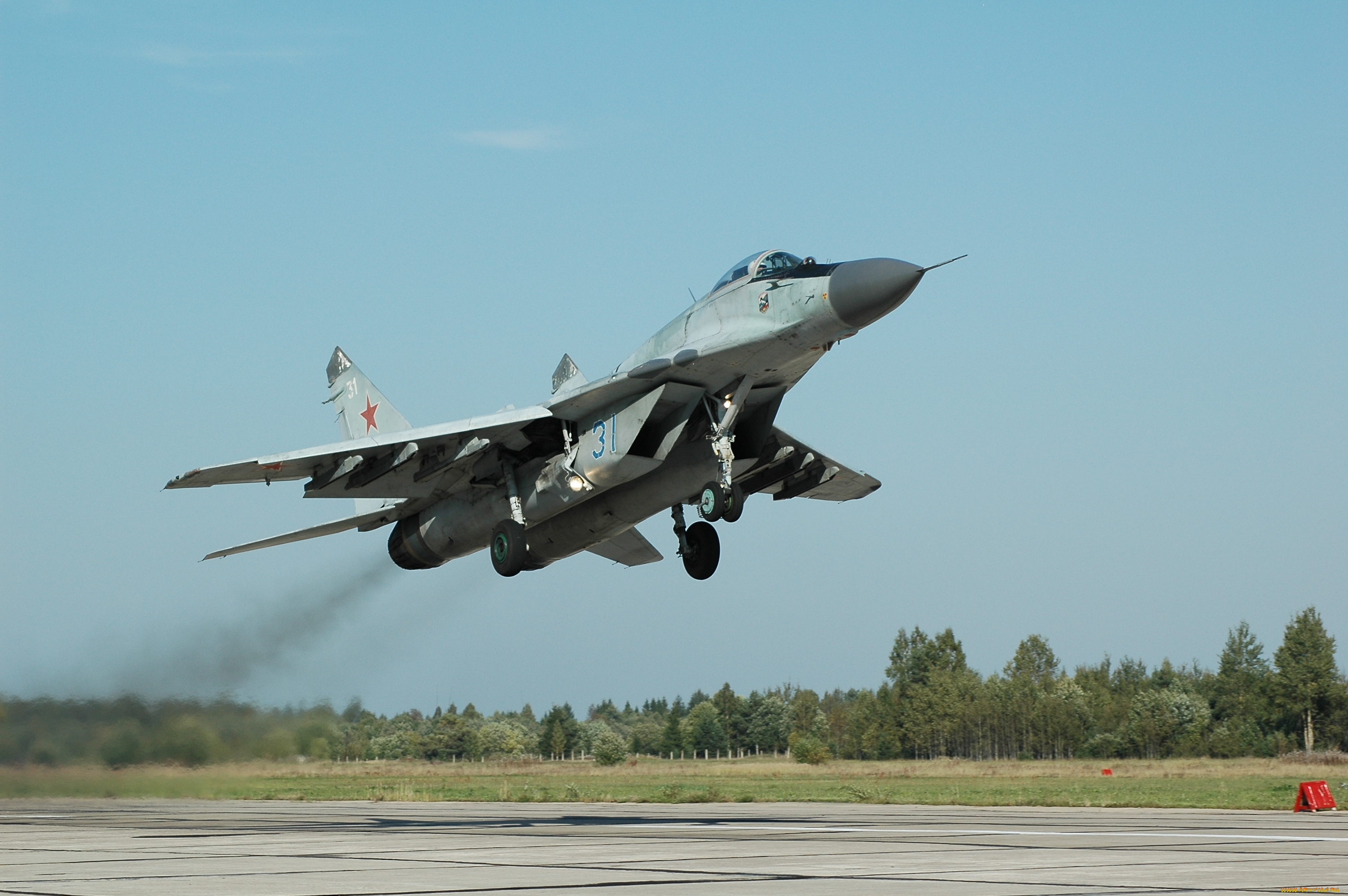 миг-, 29, авиация, боевые, самолёты, миг-, 29, взлёт, истребитель, самолёт