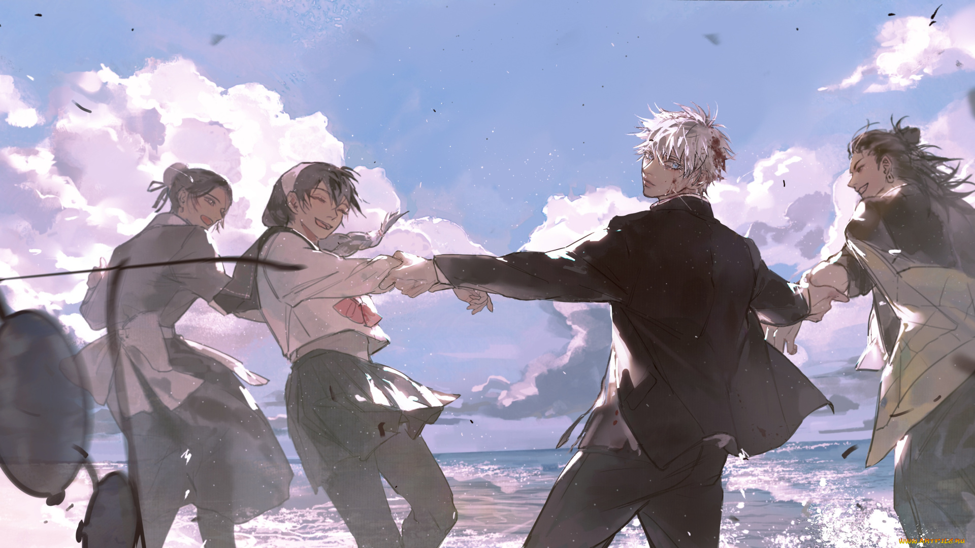 аниме, jujutsu, kaisen, магическая, битва