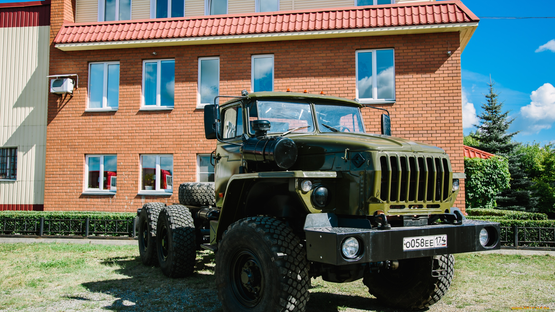 урал, автомобили, автомобиль, грузовой, здание