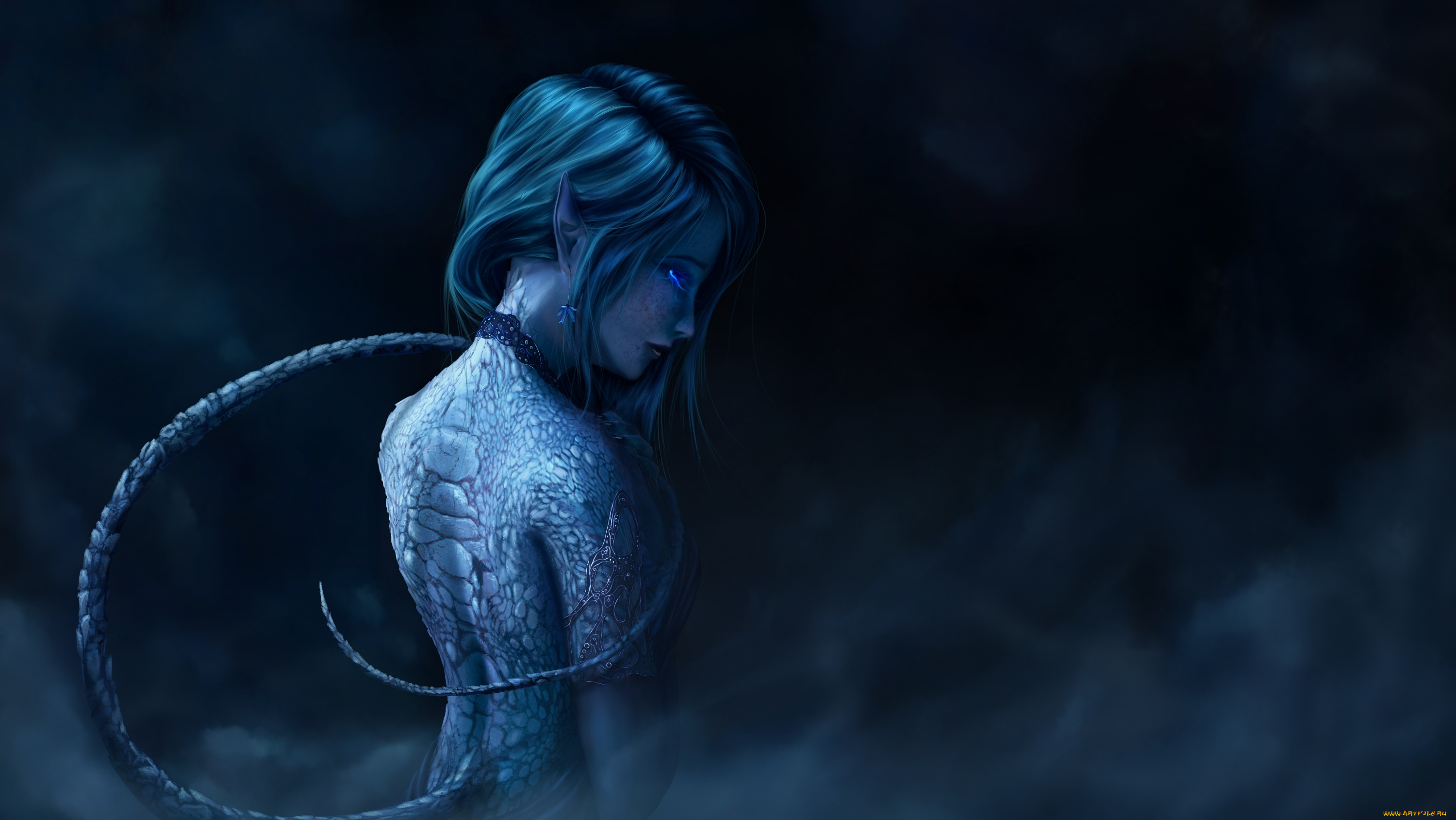 фэнтези, существа, эльфийское, существо, хвост