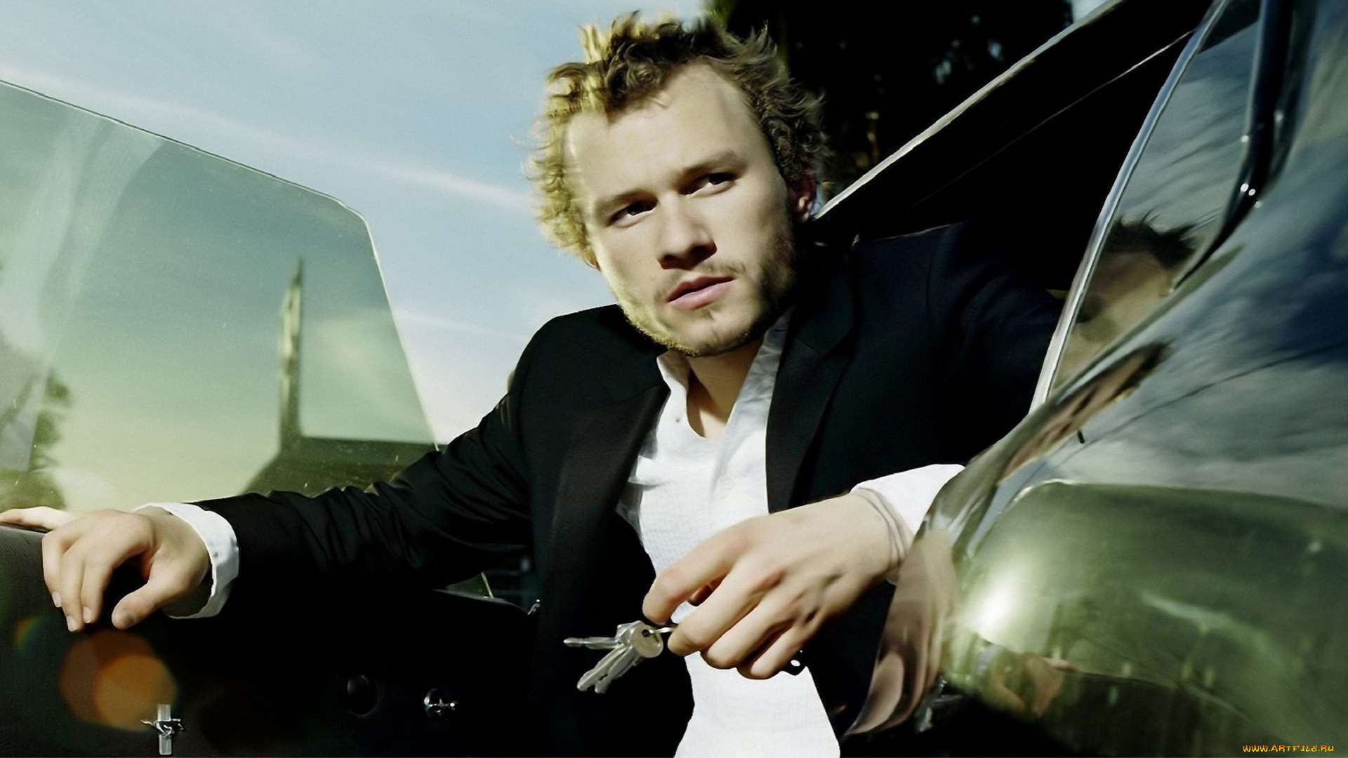 мужчины, heath, ledger, актер, машина