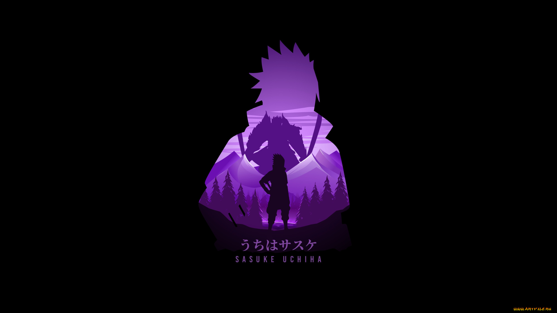 naruto, аниме, sasuke, uchiha, amoled, наруто, минимализм, черный, фон