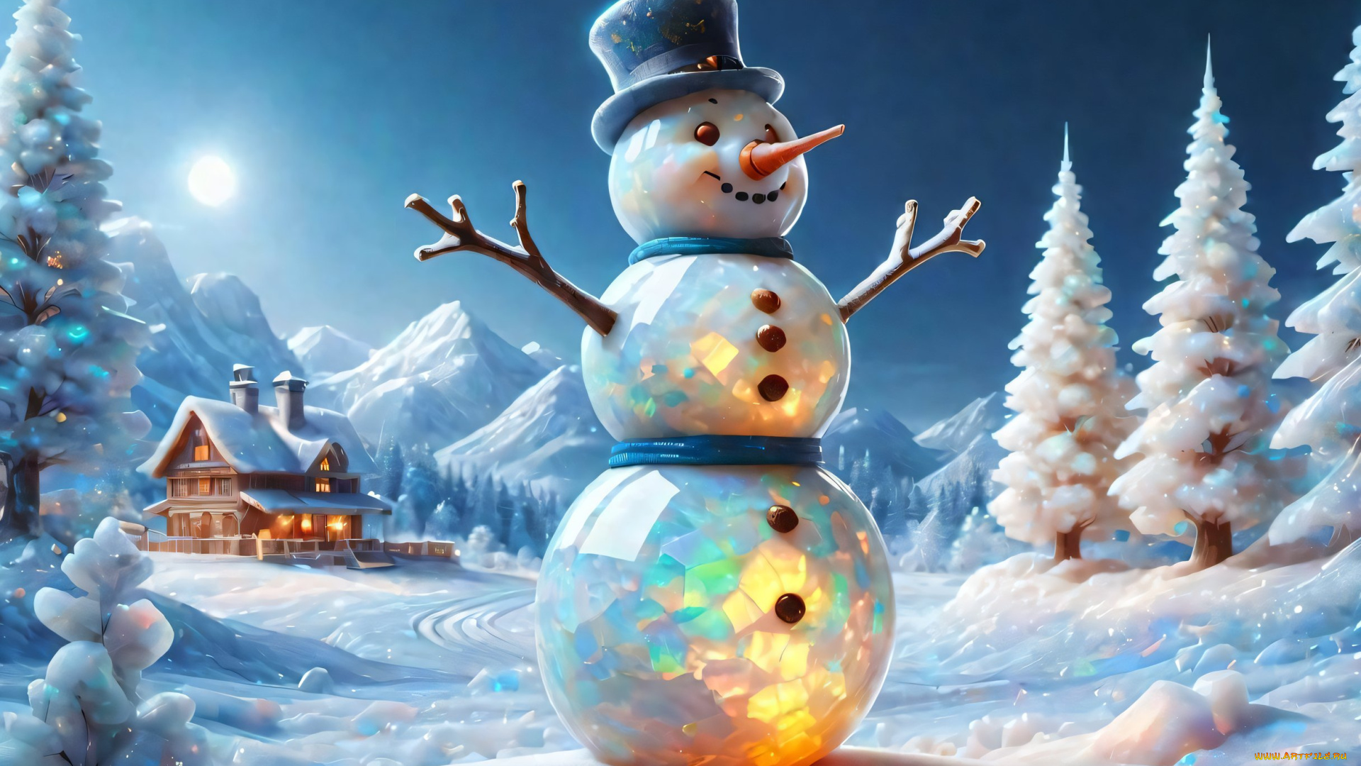 праздничные, снеговики, нейросети, графика, нейроарт, ai, art, нейронные, сети, рисунки, нейро, искусство, снеговик