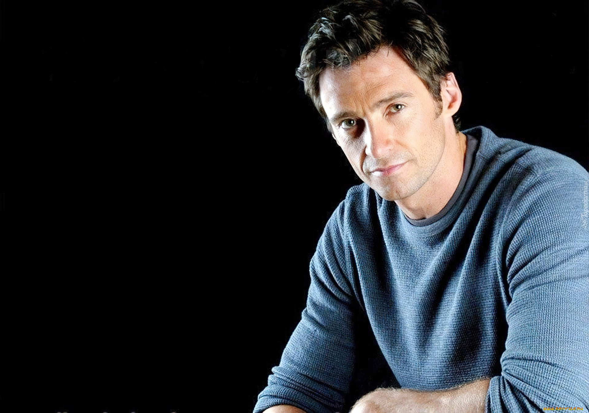 мужчины, hugh, jackman, актер, свитер