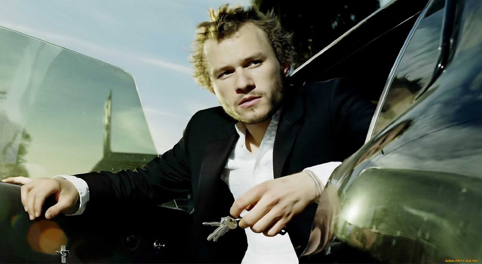 мужчины, heath, ledger, актер, машина