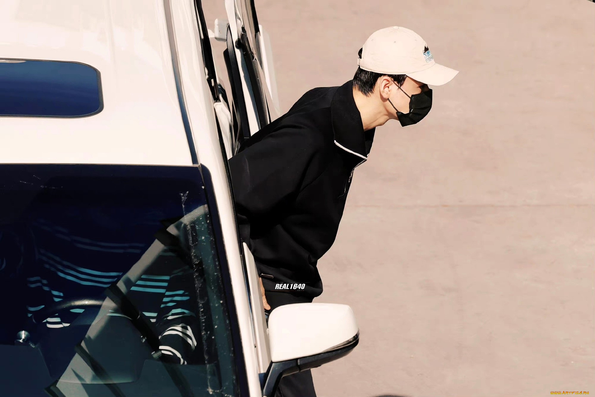 мужчины, gong, jun, |, simon, gong, актер, кепка, маска, машина