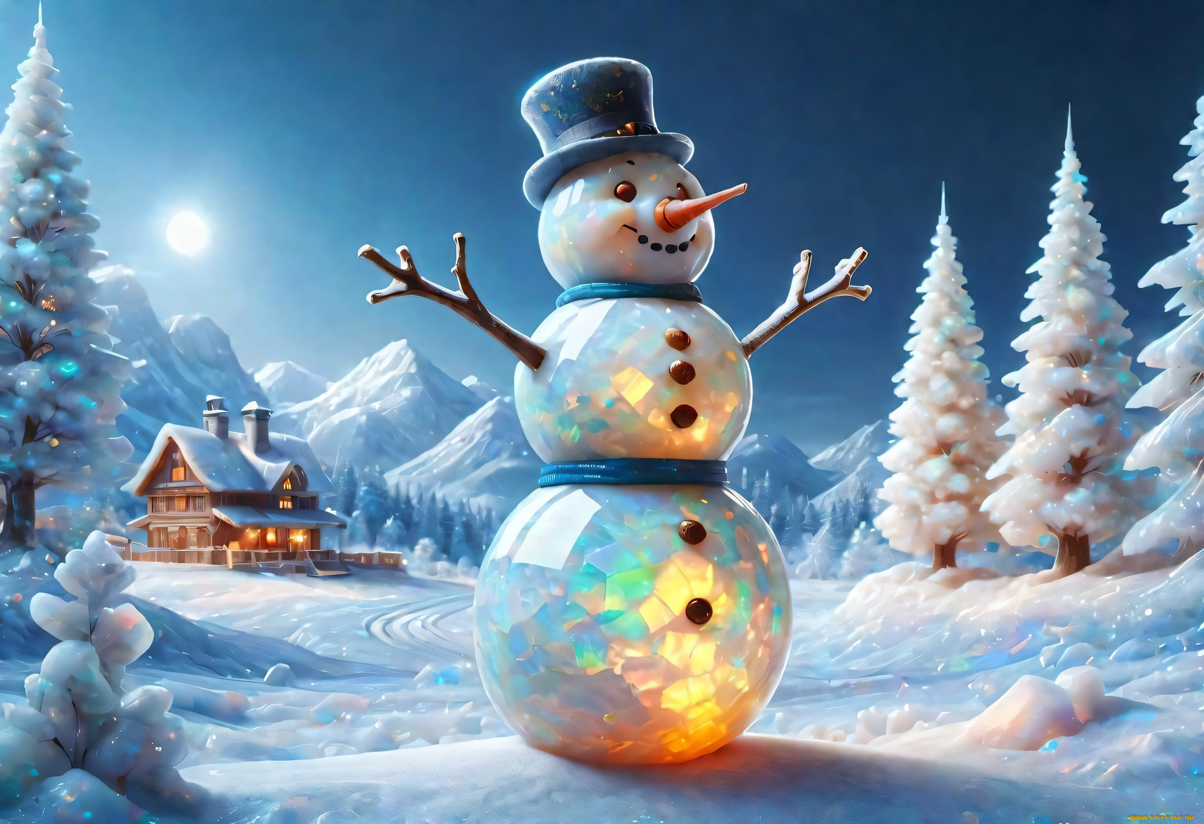 праздничные, снеговики, нейросети, графика, нейроарт, ai, art, нейронные, сети, рисунки, нейро, искусство, снеговик