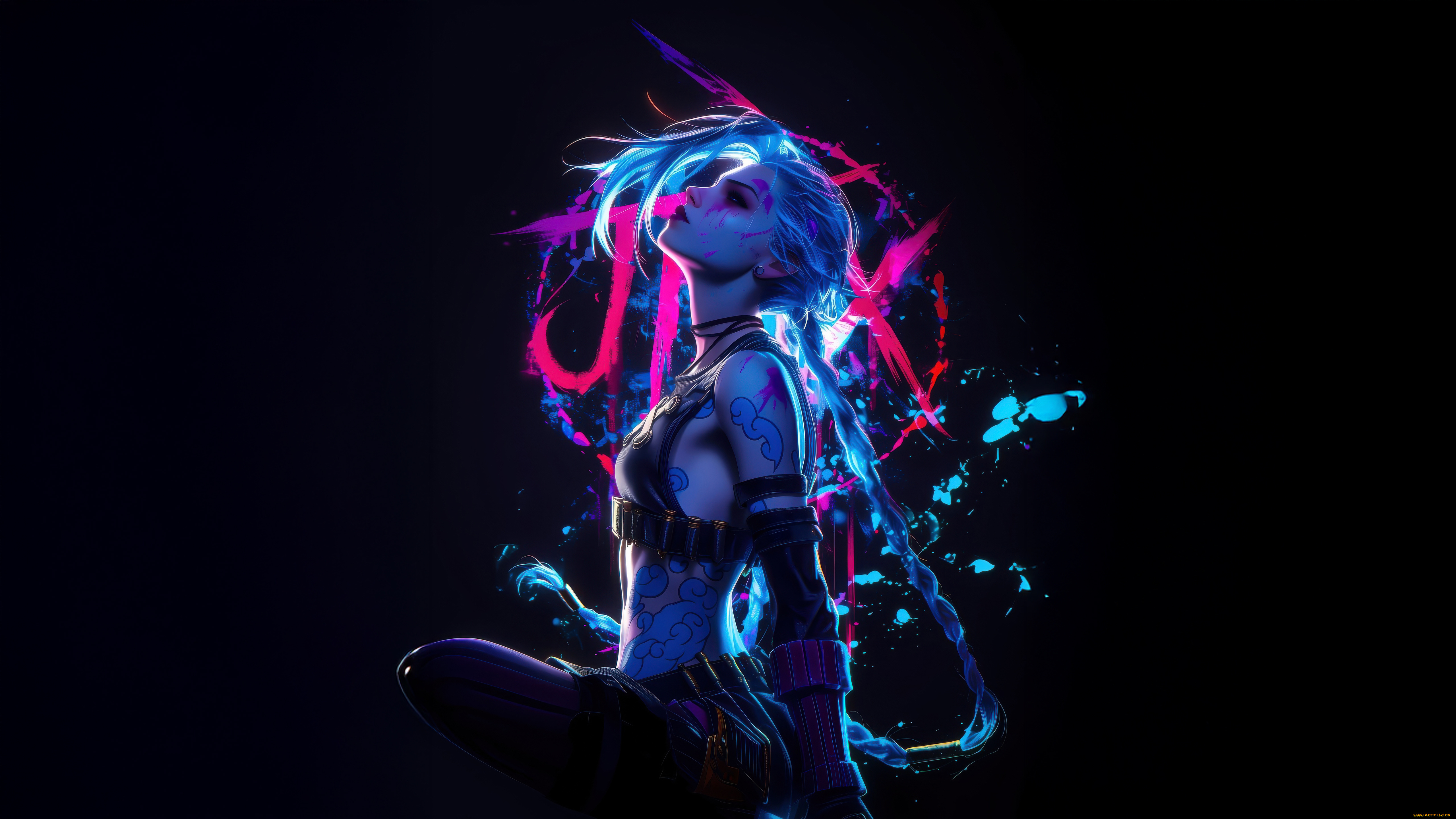 jinx, arcane, видео, игры, league, of, legends, jinx, lol, league, of, legends, arcane, ai, art