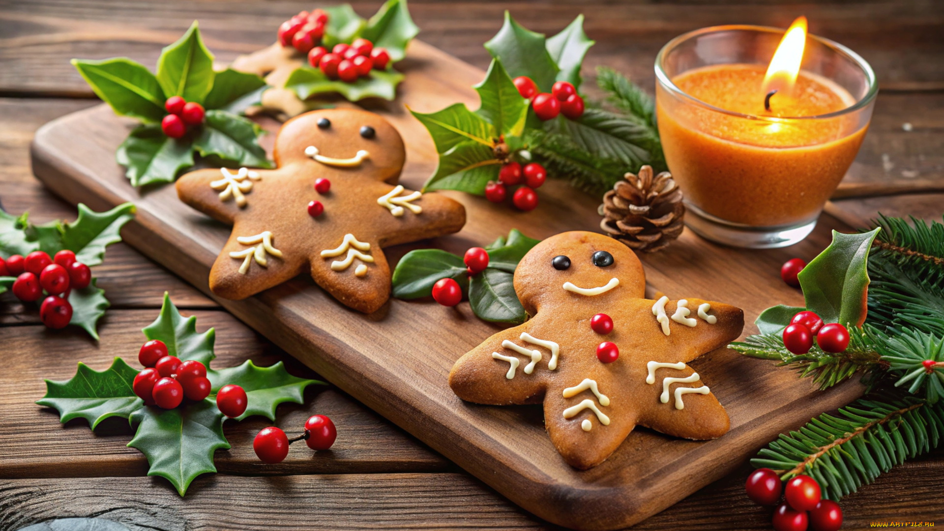 3д, графика, праздники, , holidays, свеча, пряники