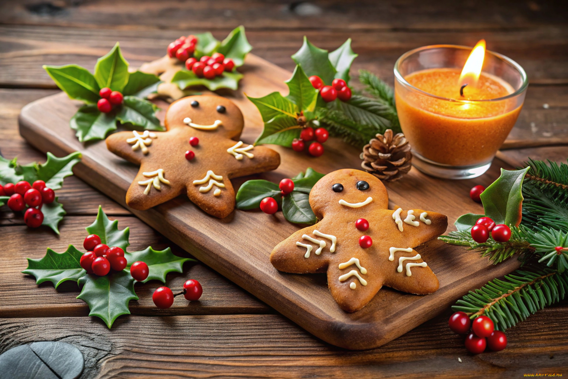 3д, графика, праздники, , holidays, свеча, пряники