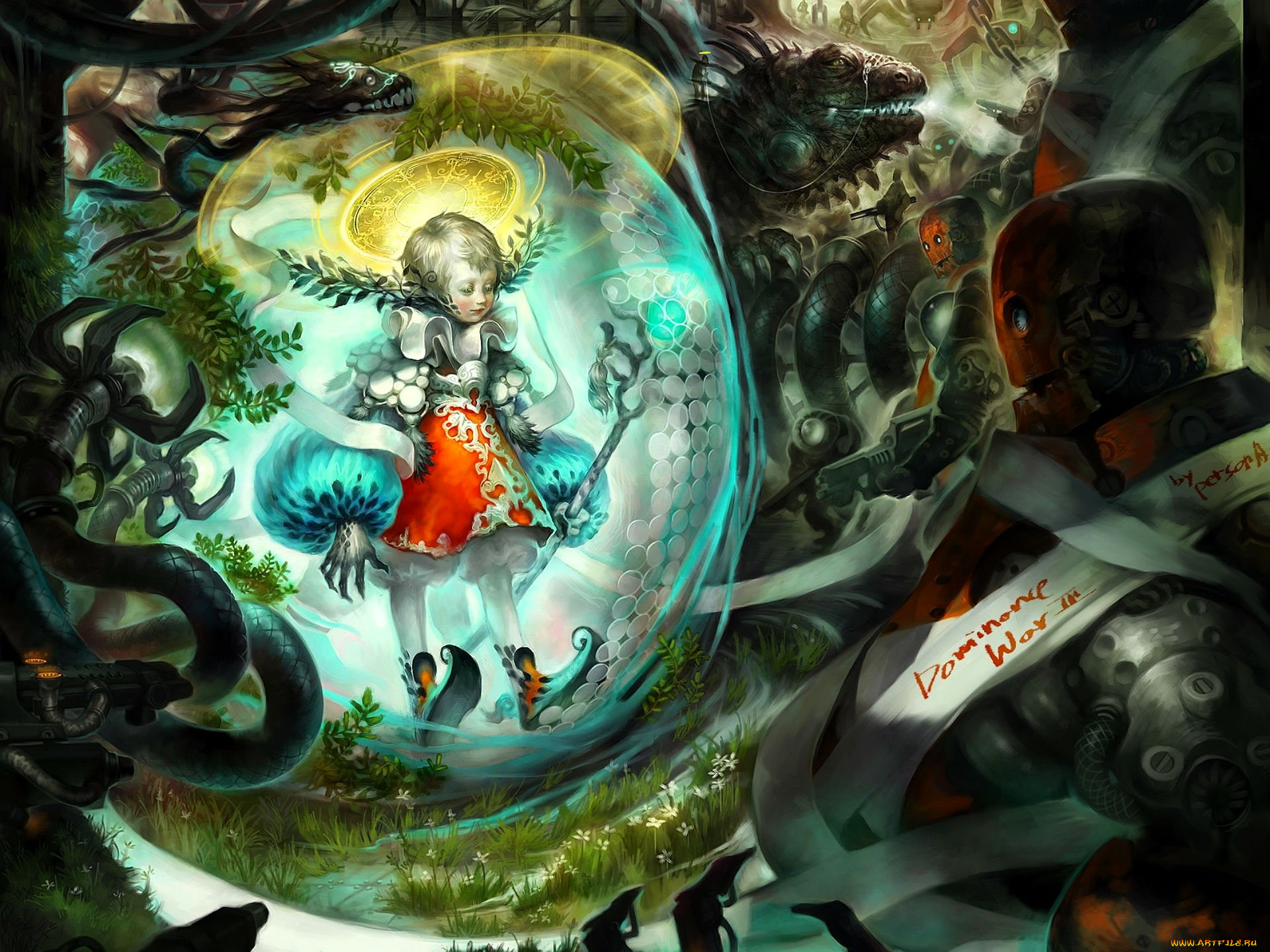 dominance, war, iii, видео, игры, монстры, шар, ребенок, посох