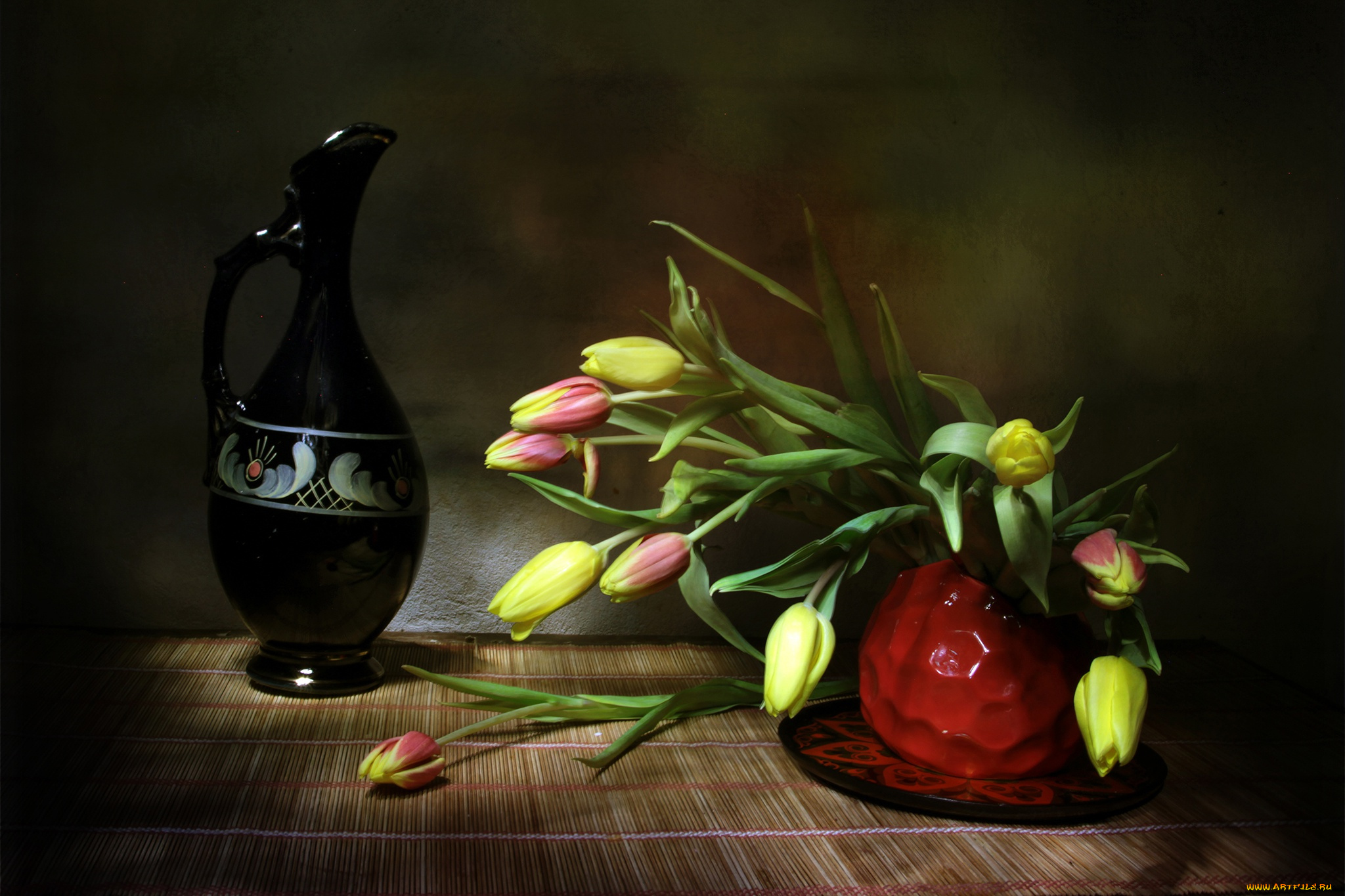 цветы, тюльпаны, натюрморт