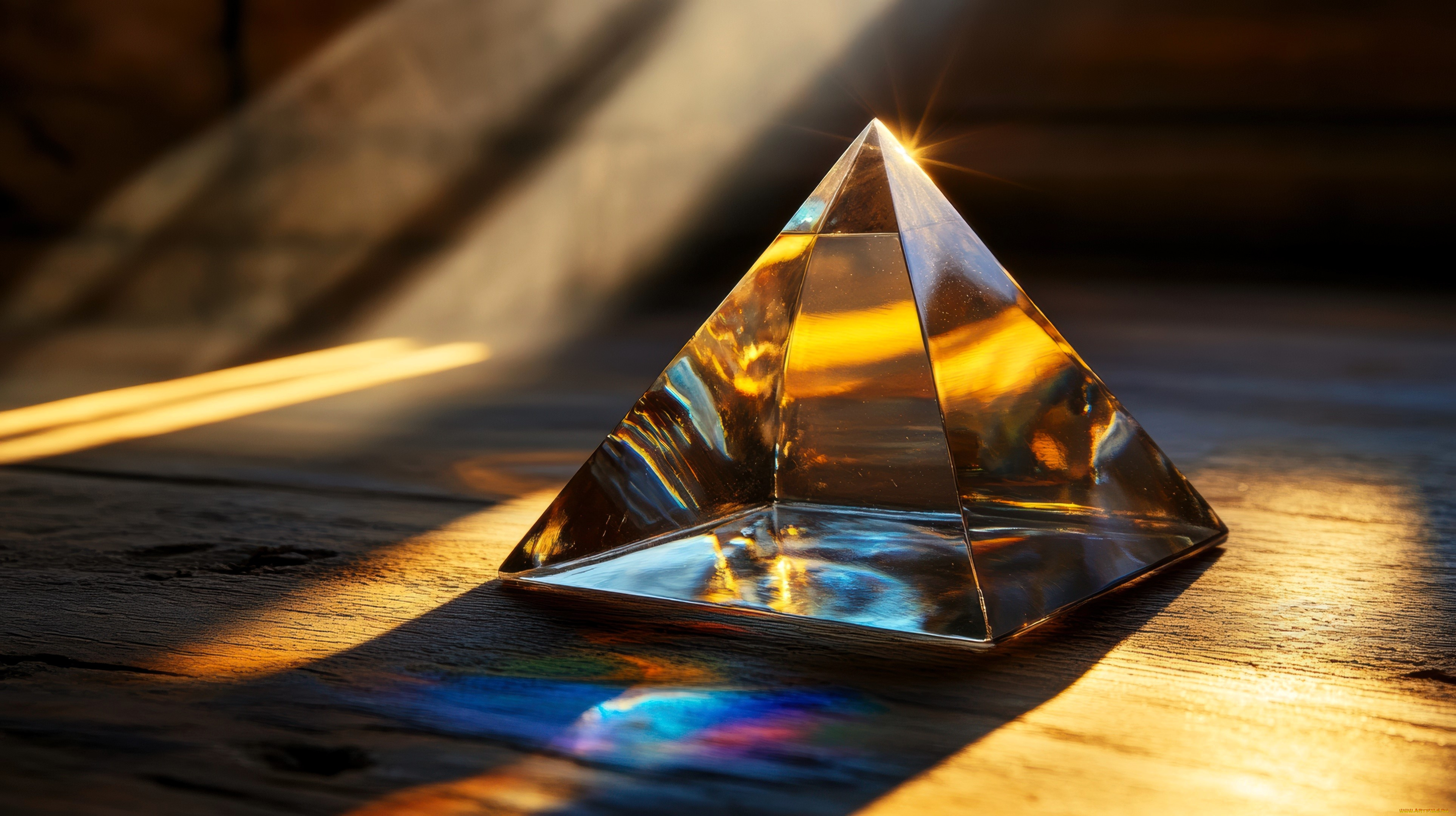 3д, графика, моделирование, , modeling, пирамидка, стол, лучи