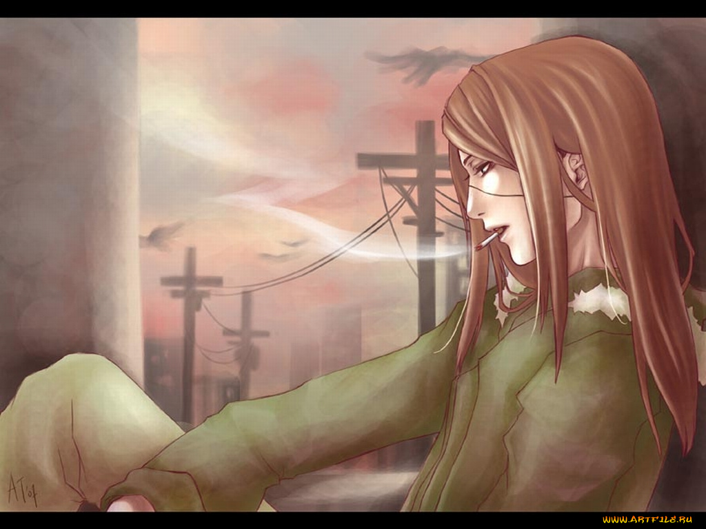 dogs, smoky, sunset, by, aramaki, аниме, bullets, carnage