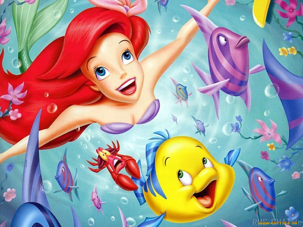 мультфильмы, the, little, mermaid