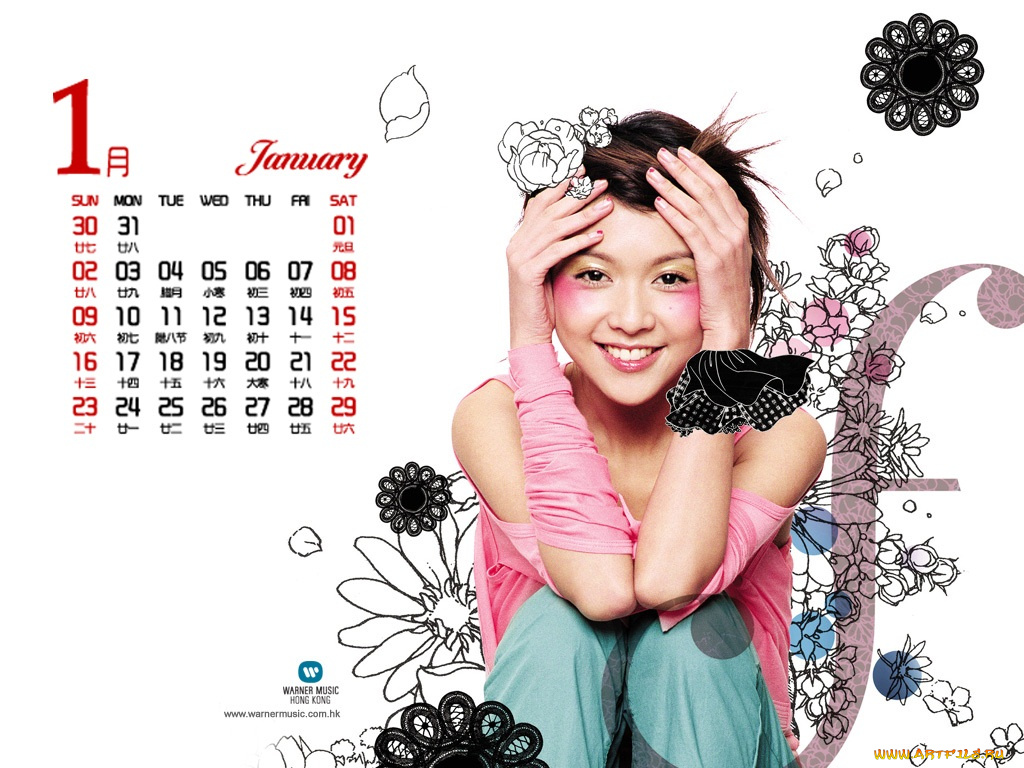 календари, девушки