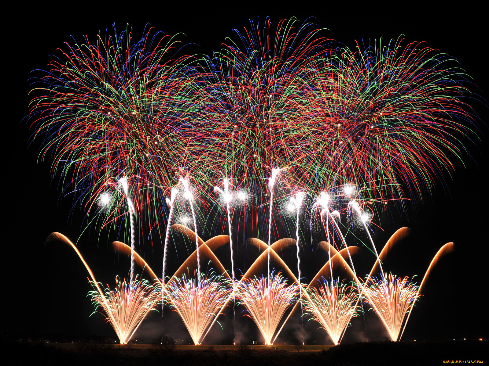разное, салюты, фейерверки