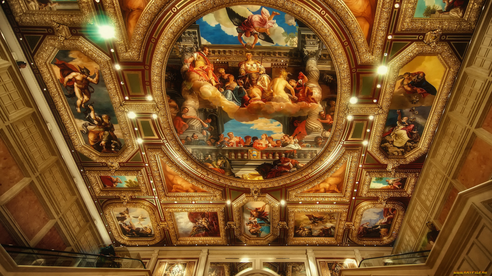 интерьер, убранство, роспись, храма, картина