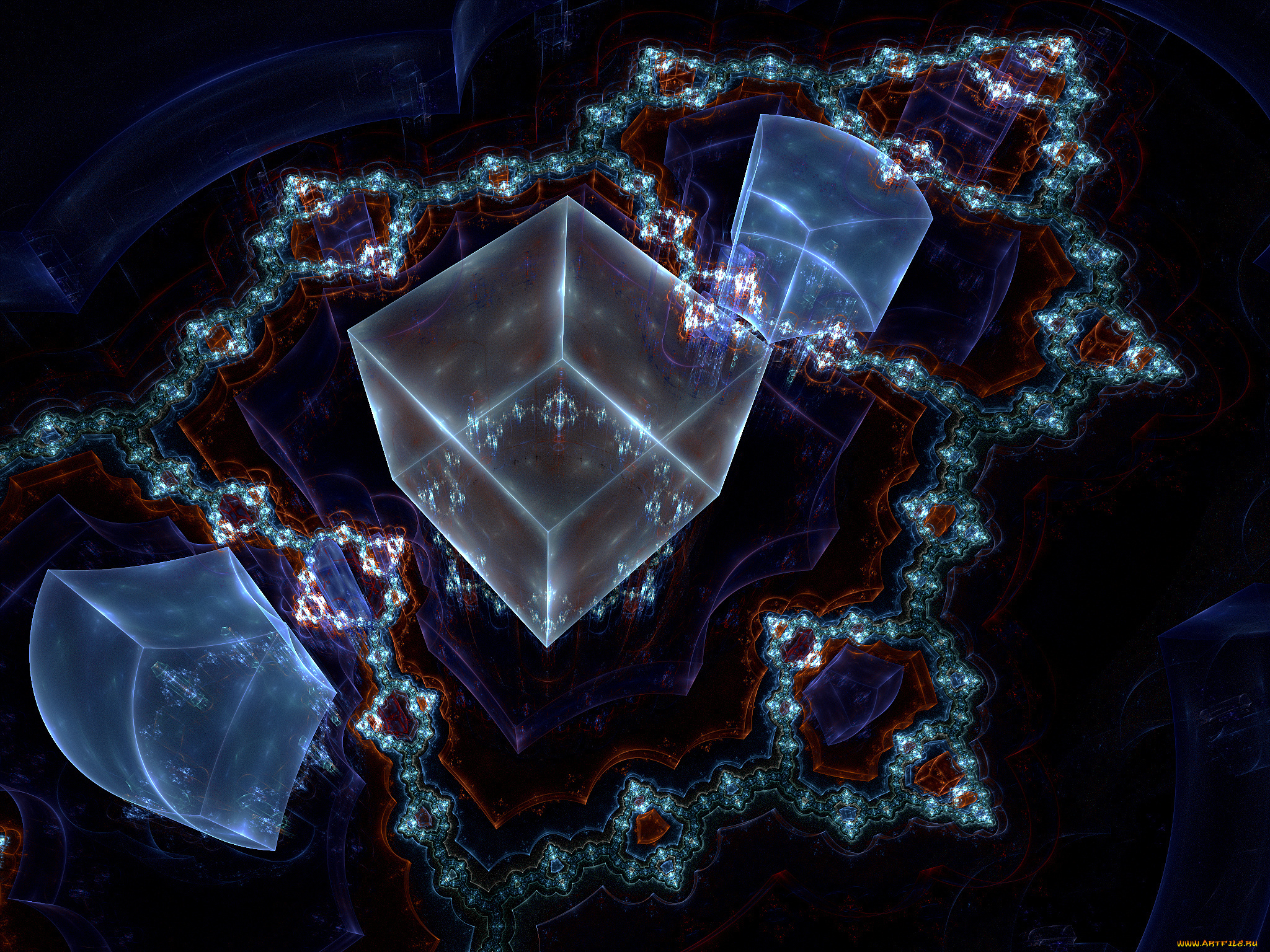 3д, графика, fractal, фракталы, фон, узор, фрактал