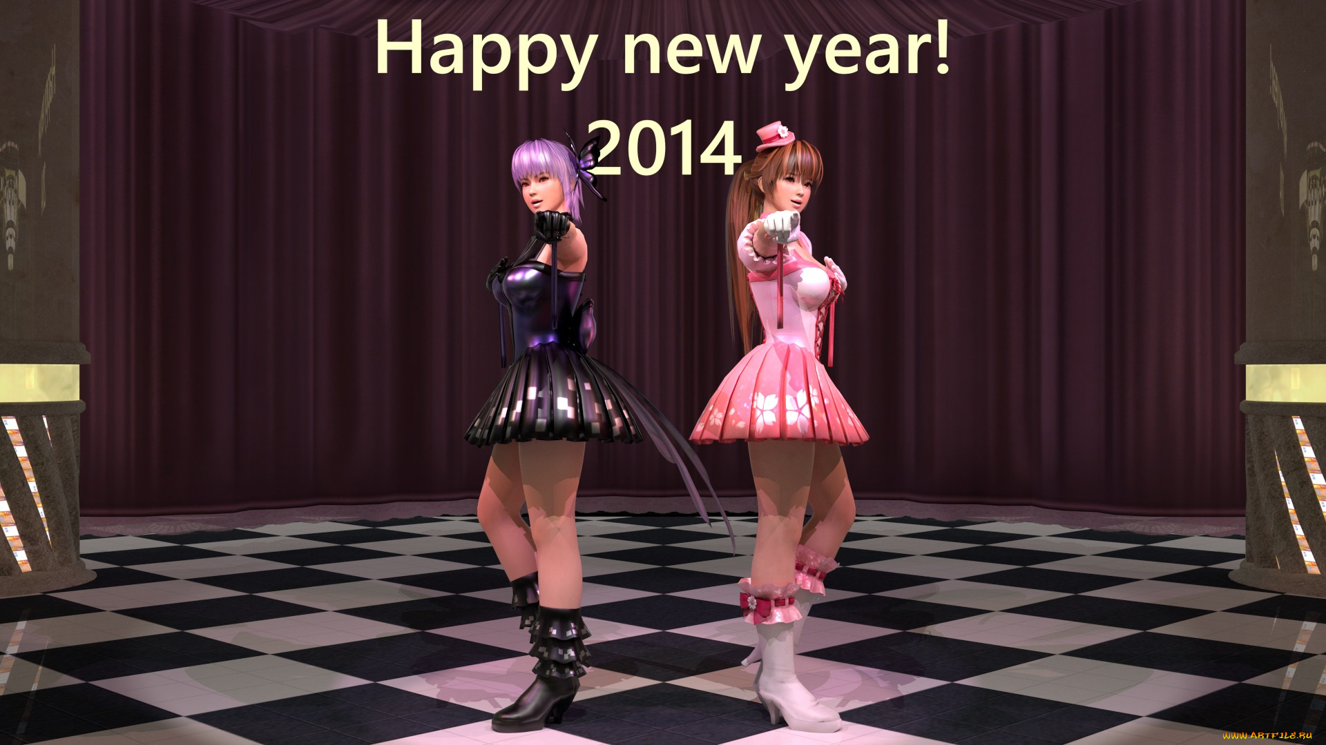 3д, графика, holidays, , праздники, девушки