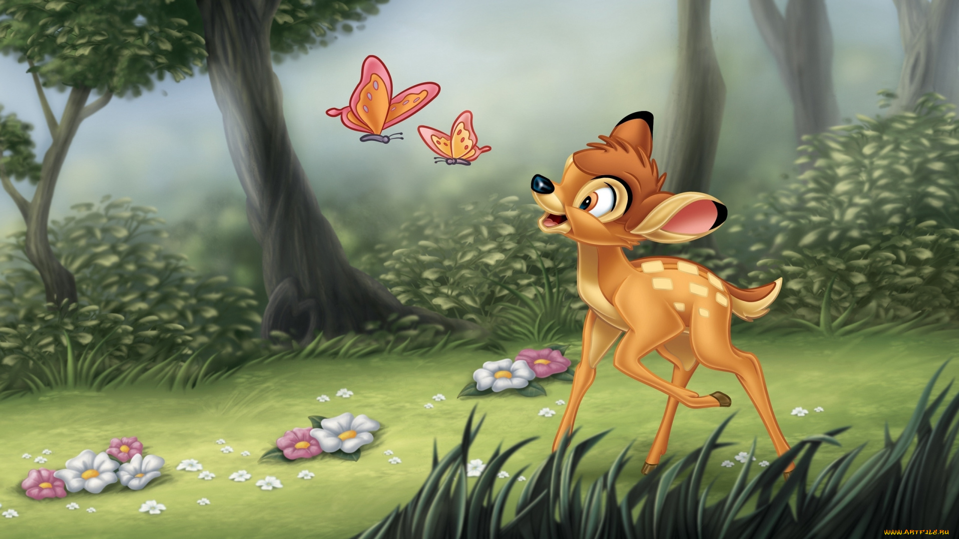 bambi, мультфильмы, бемби, олененок