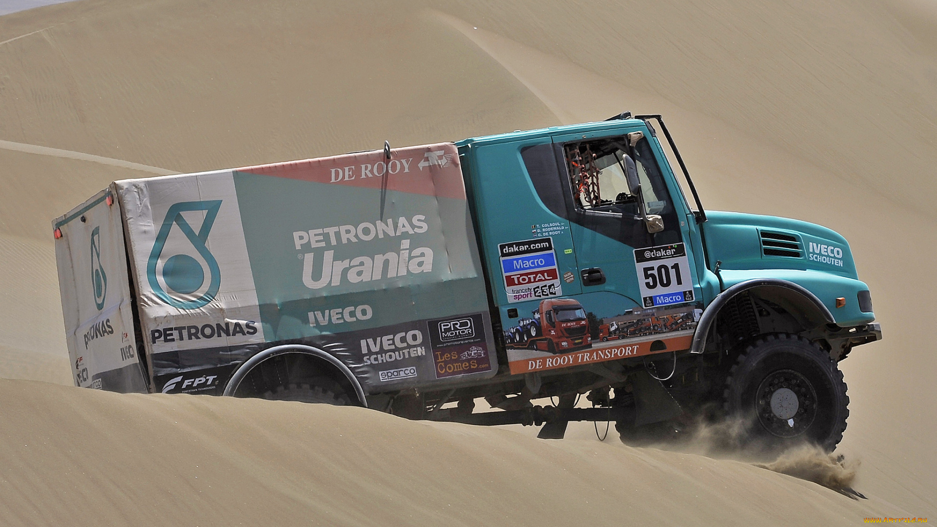 спорт, авторалли, iveco, trakker, evolution, iii, 4-4, 2012, зеленый, гонка, дакар