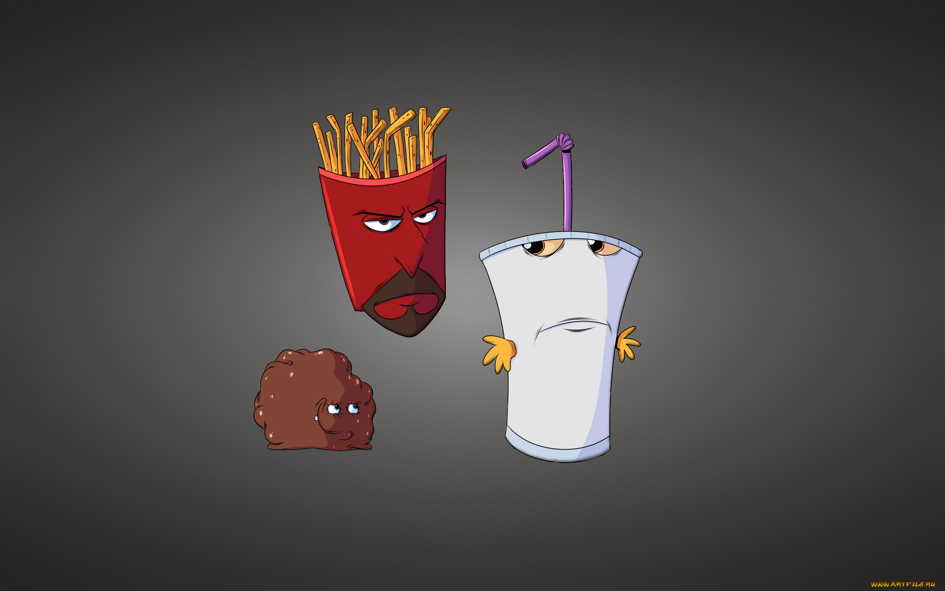 aqua, teen, hunger, force, мультфильмы, команда, фастфуд, athf, aqua, teen, hunger, force, картошка, фри, молочный, коктейль, тефтель
