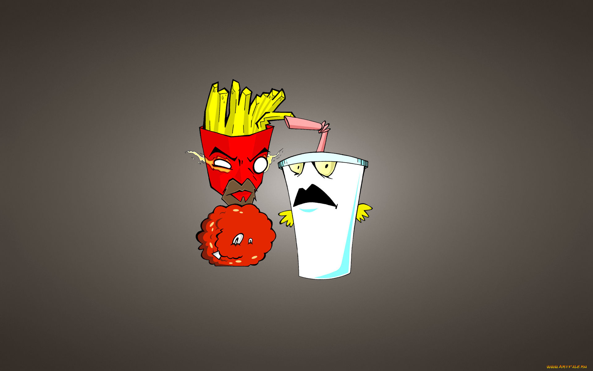 aqua, teen, hunger, force, мультфильмы, тефтель, команда, фастфуд, athf, aqua, teen, hunger, force, картошка, фри, молочный, коктейль